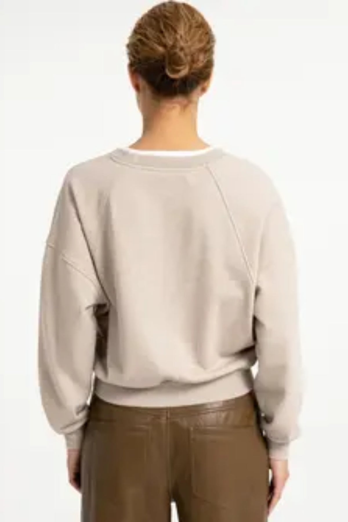 V-Neck Sweatshirt With Collar
