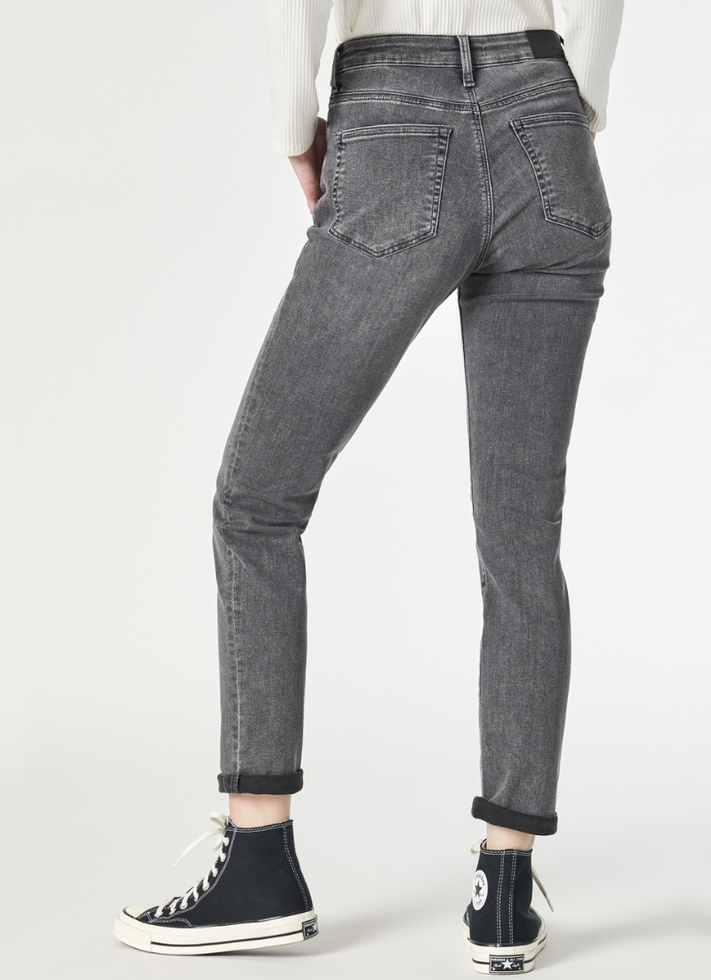 Kathleen Slim Boyfriend | Mid Grey Feather Blue