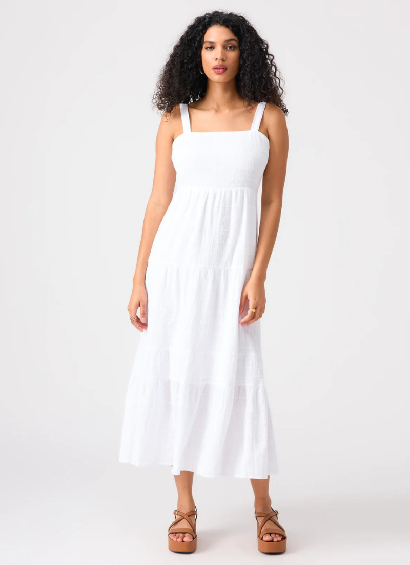 Watching Sunset Tiered Midi Dress