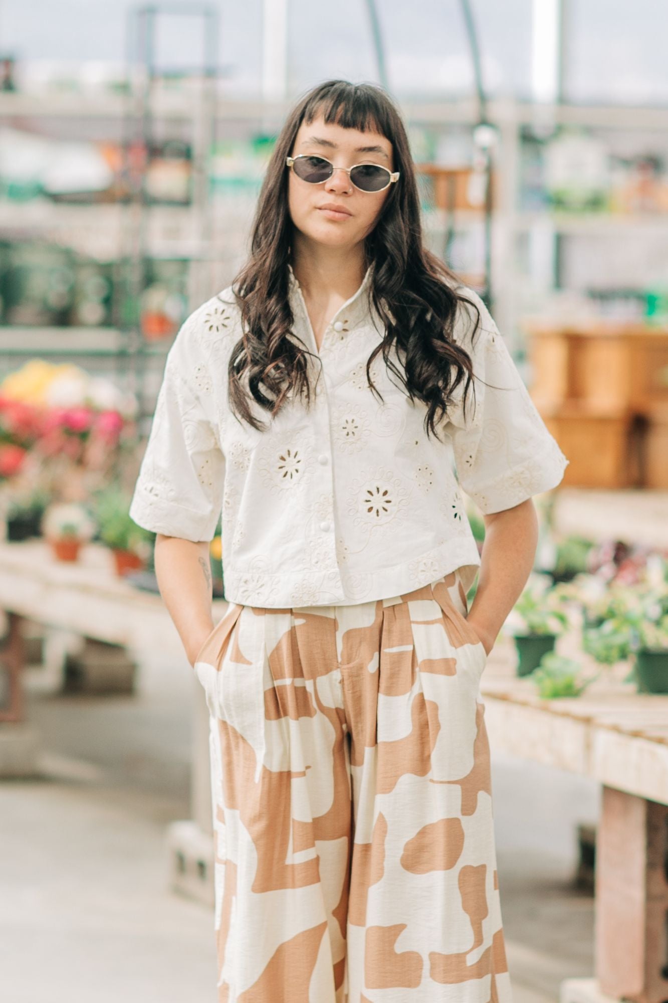 Swiss Embroidered Cotton Shirt