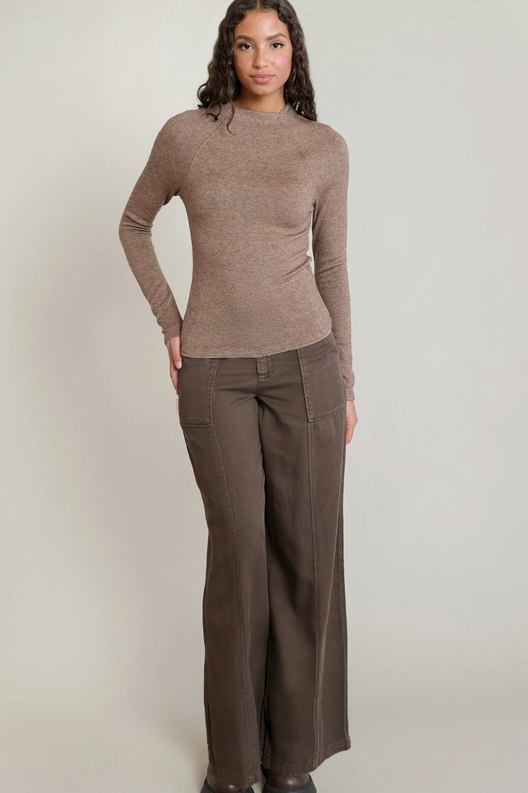 Twill Wide Leg Pant