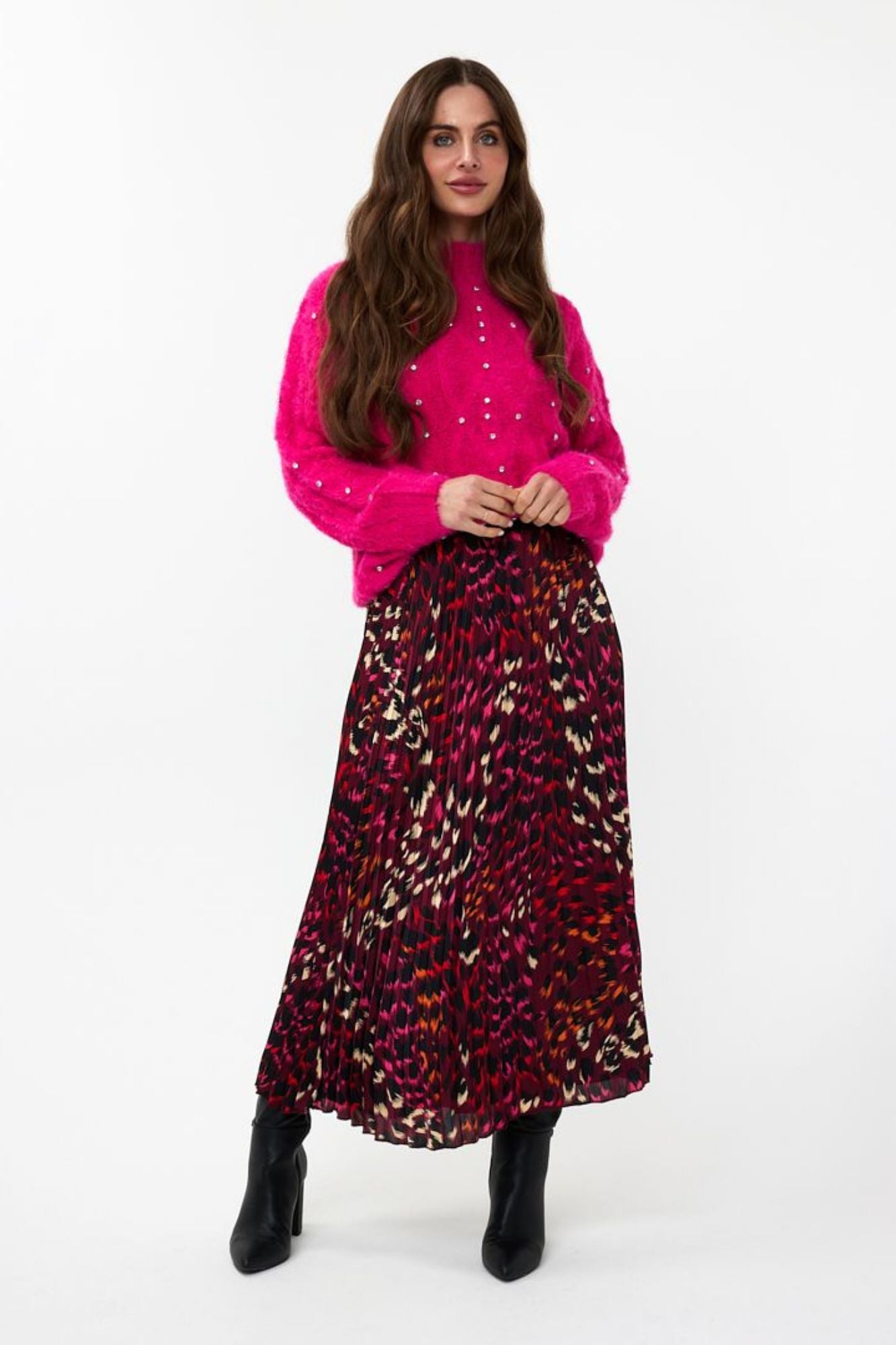 Skirt Plisse Floral Gem