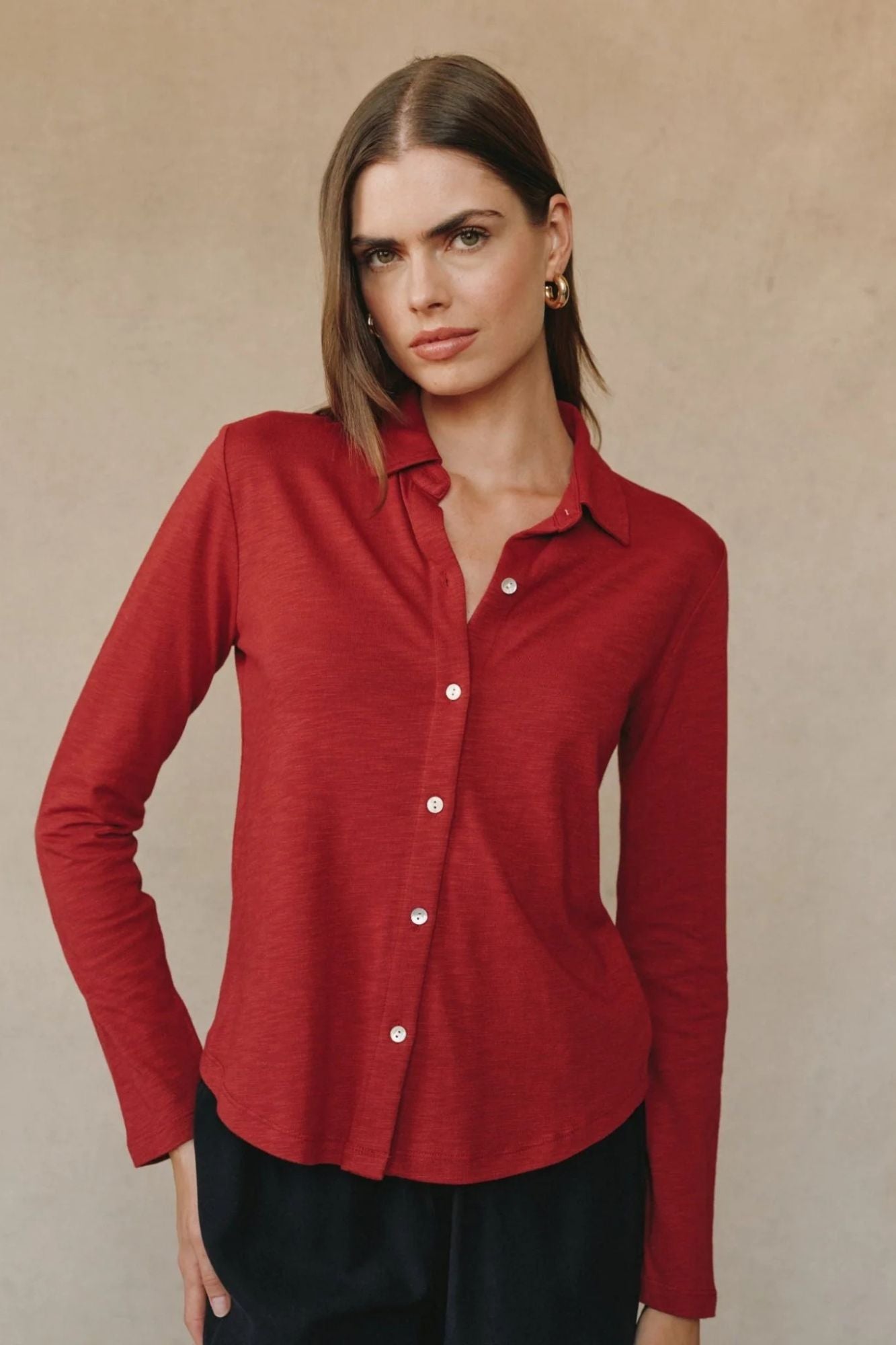 Button Knit Top