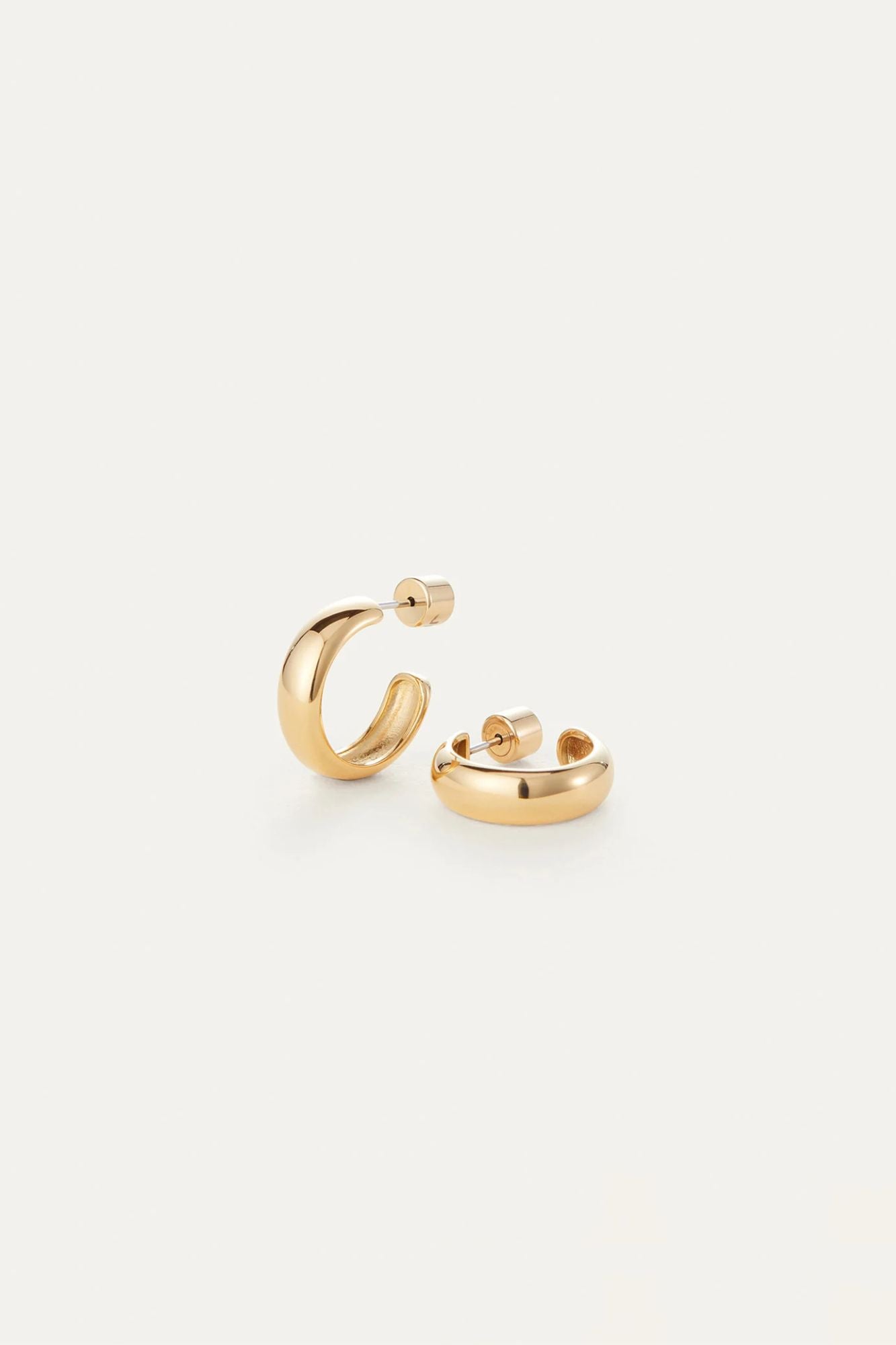 Staple Hoops Small Gold