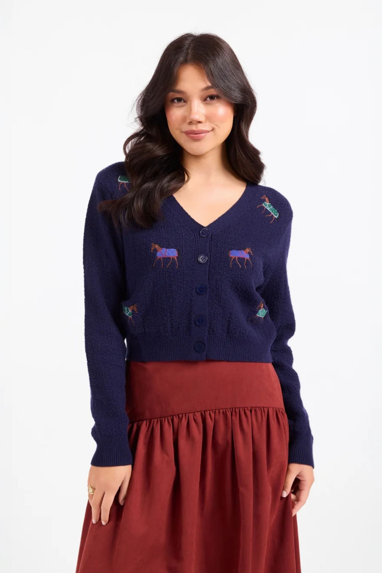 Esme Embroidered Horse Cardigan