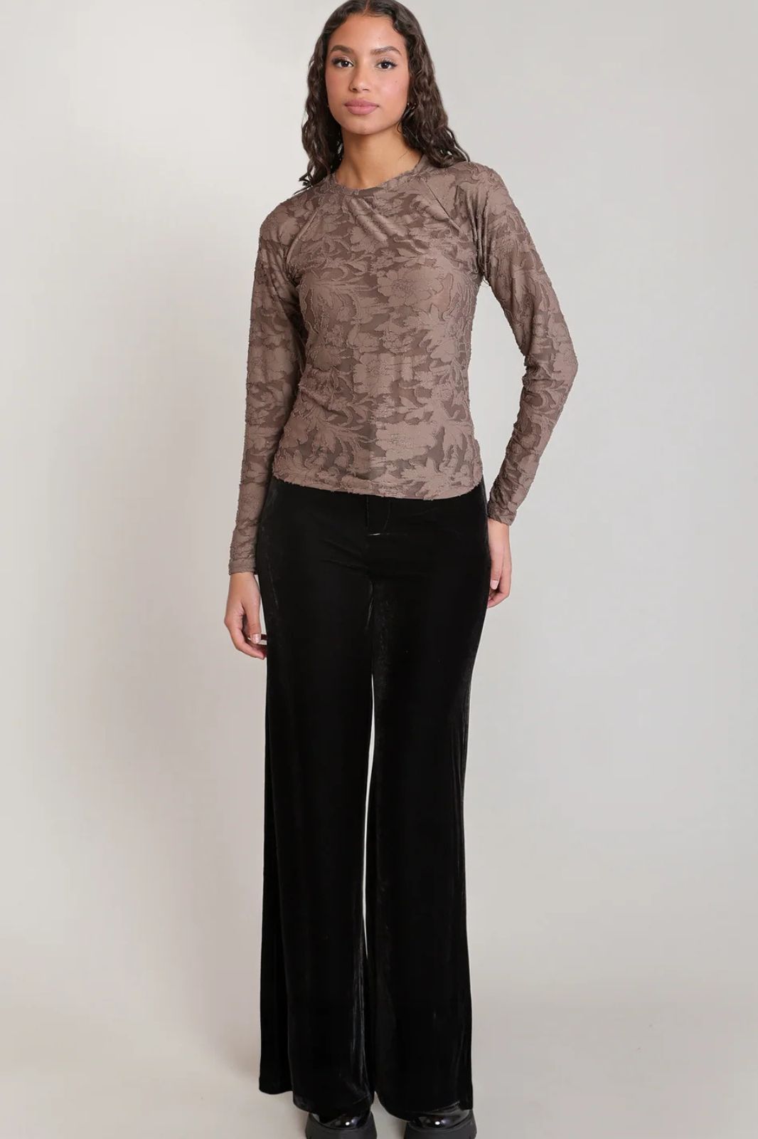 Velvet Wide Leg Pant