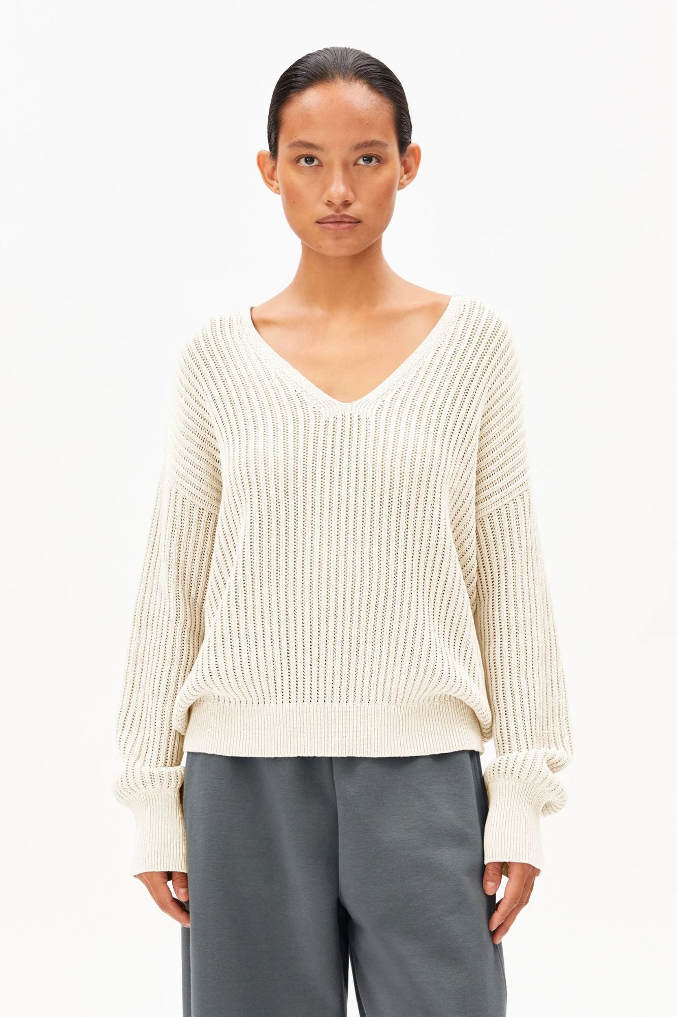 Linen Blend Knit Sweater