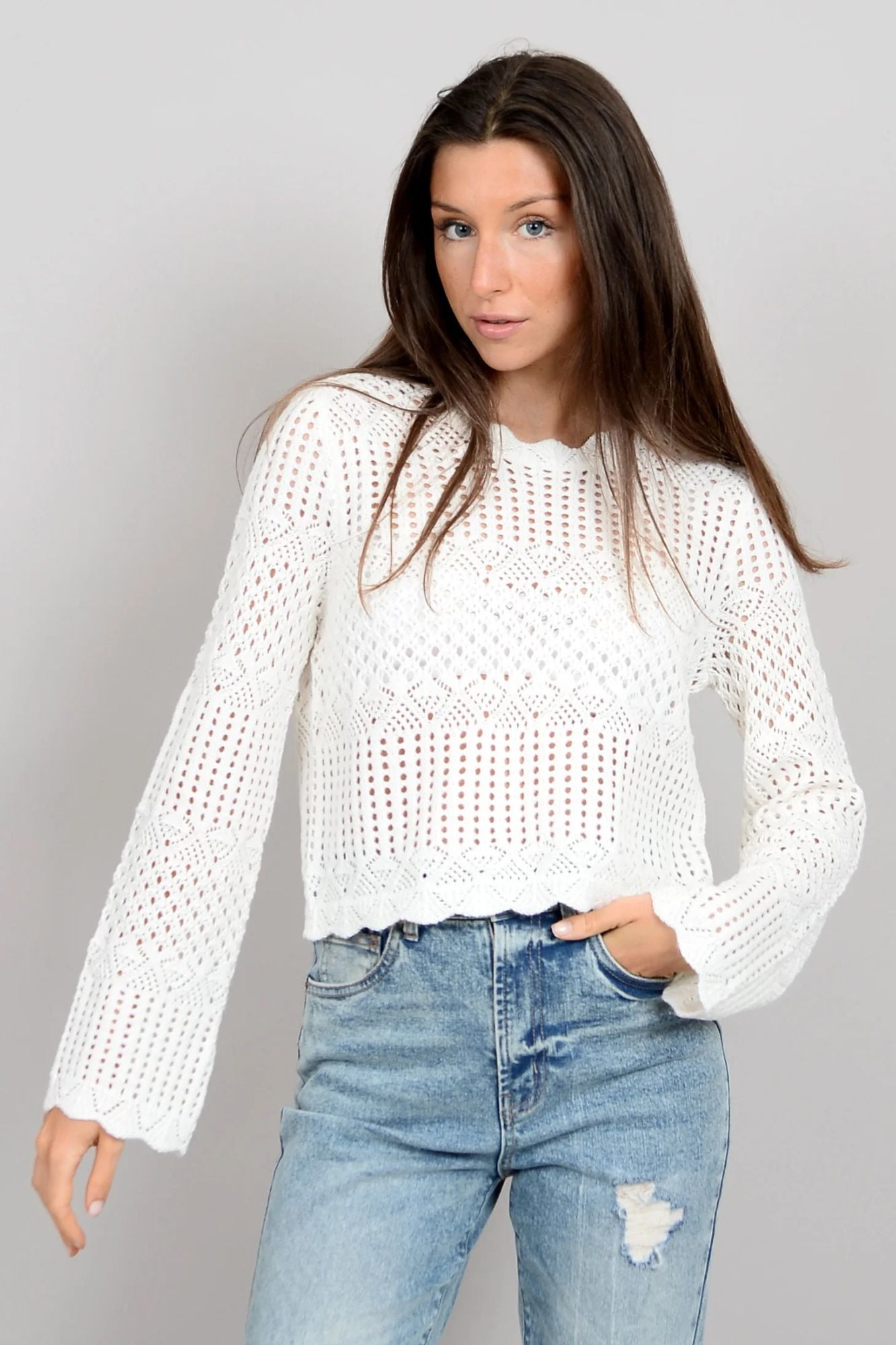Zahia Long Sleeve Crew Neck