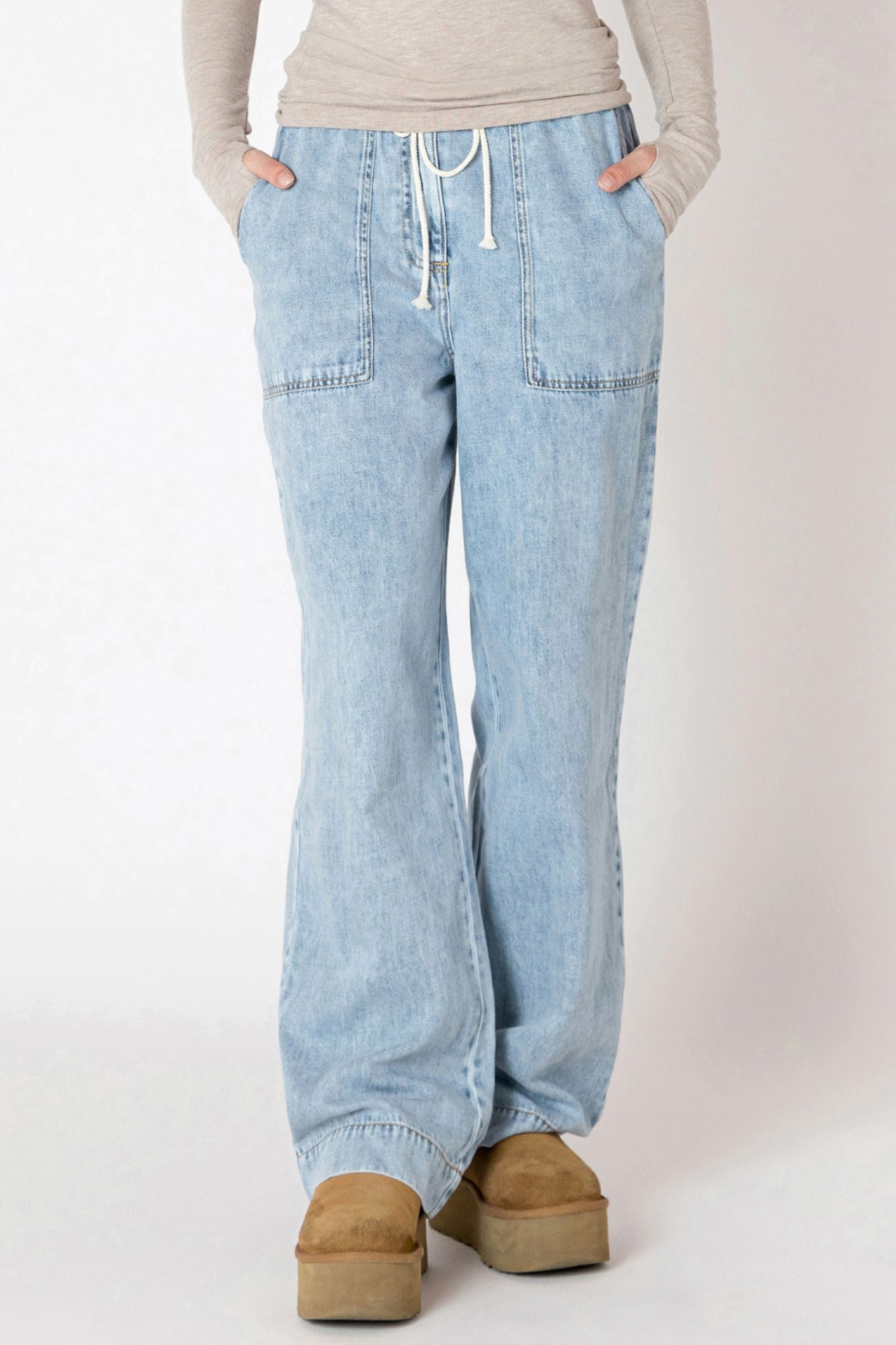 Wide Leg Denim Pant