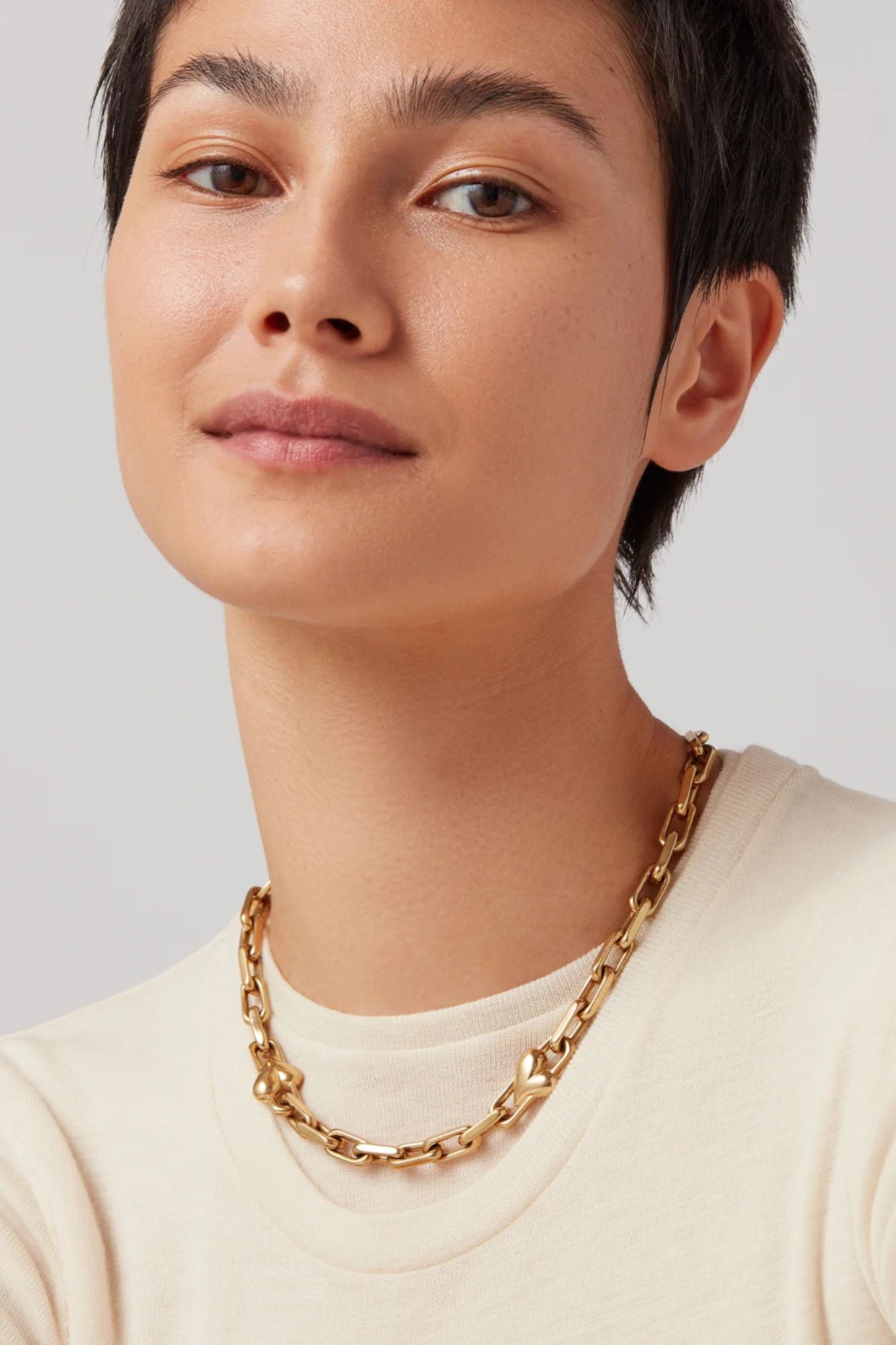 Art Heart Chain Necklace