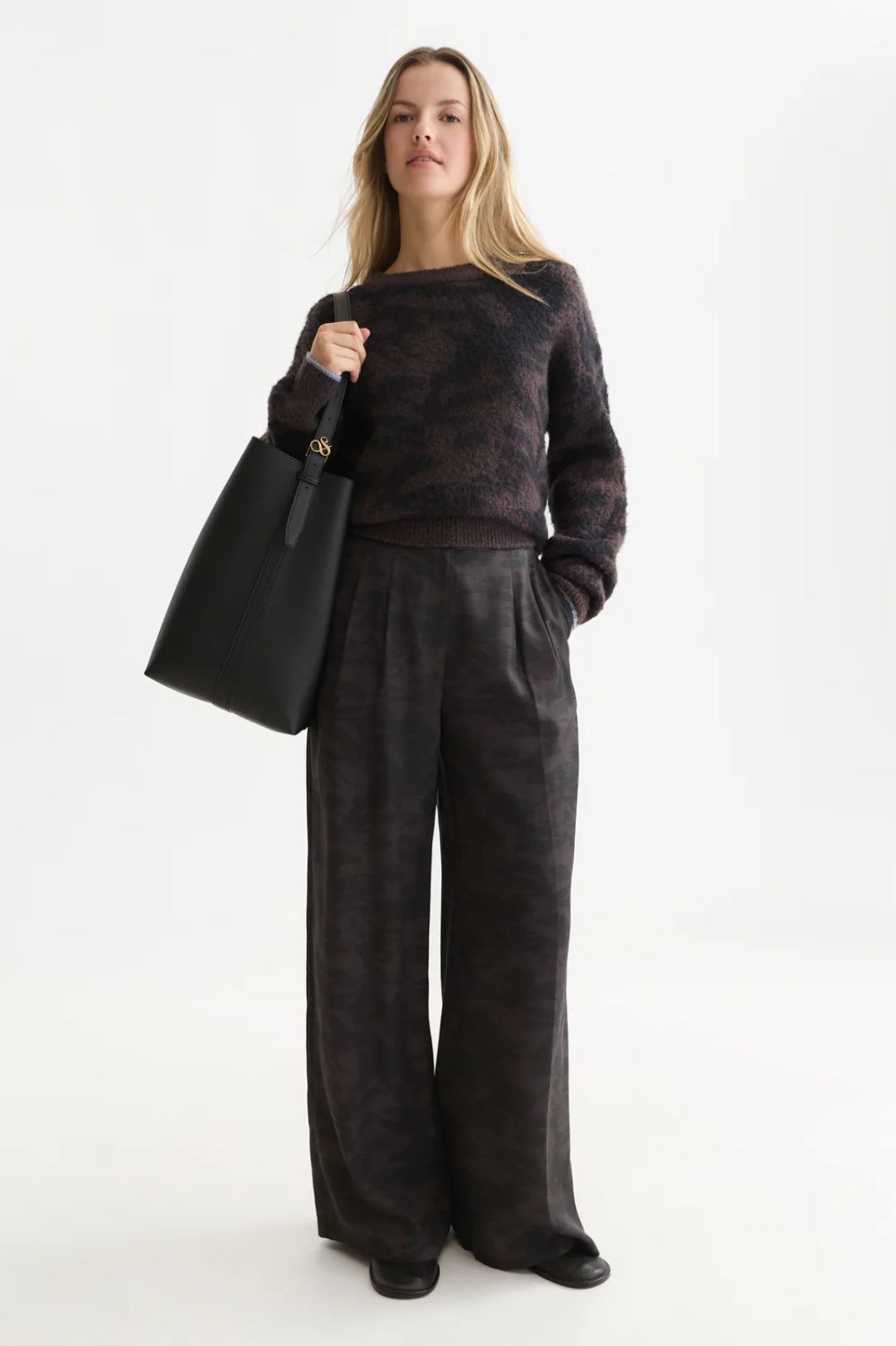 Fuzzy Jacquard Pullover