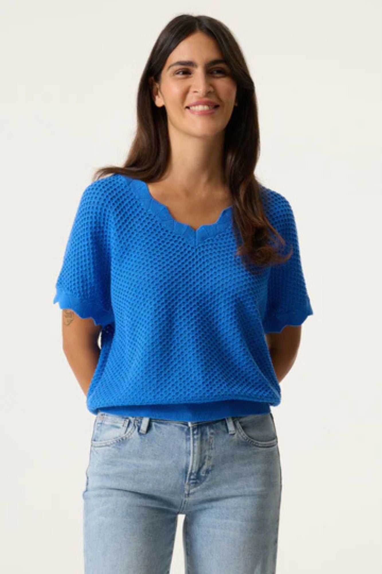 Scallop Neck Summer Sweater