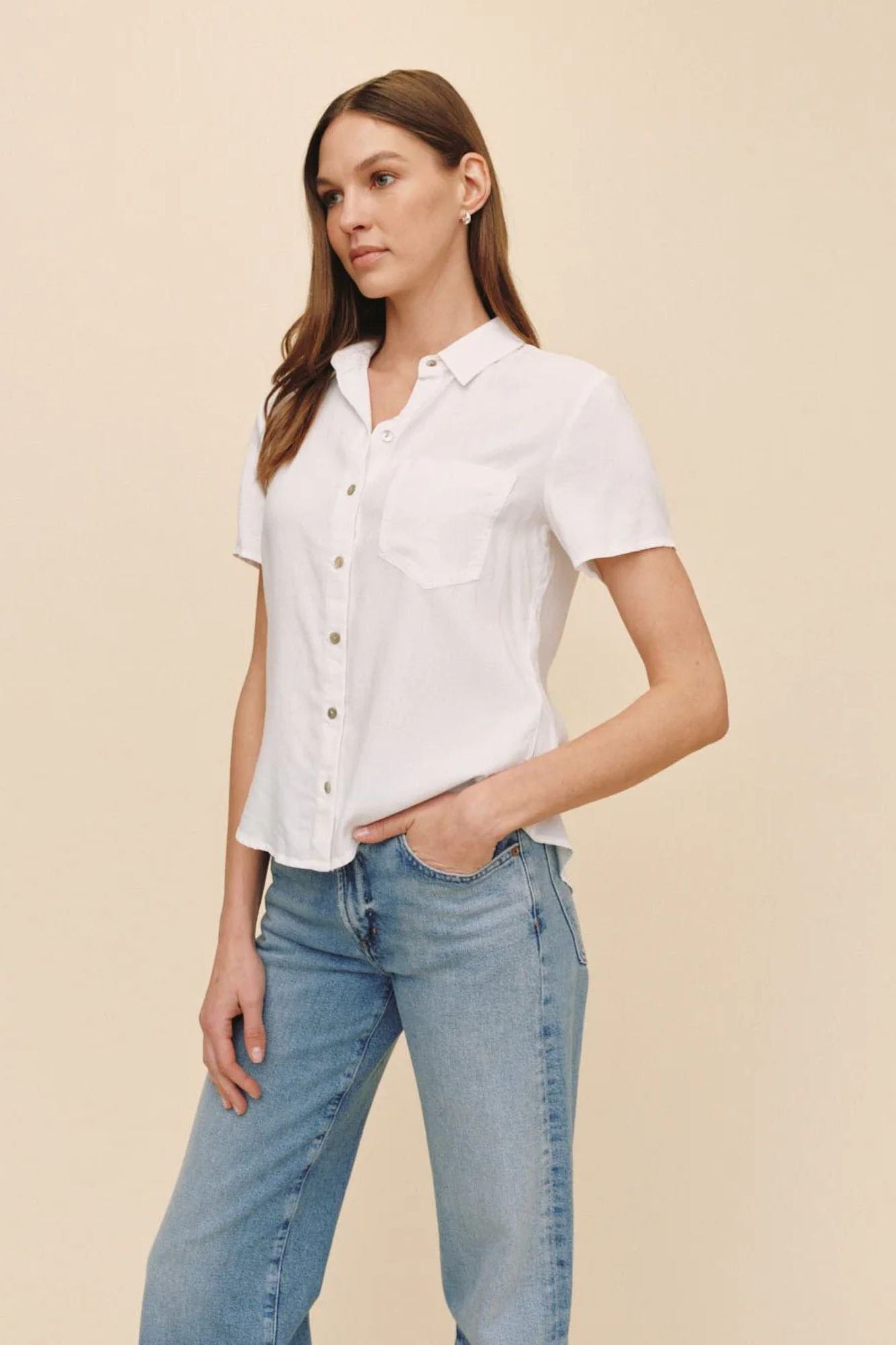 Short Sleeve Pocket Button Down Shirt