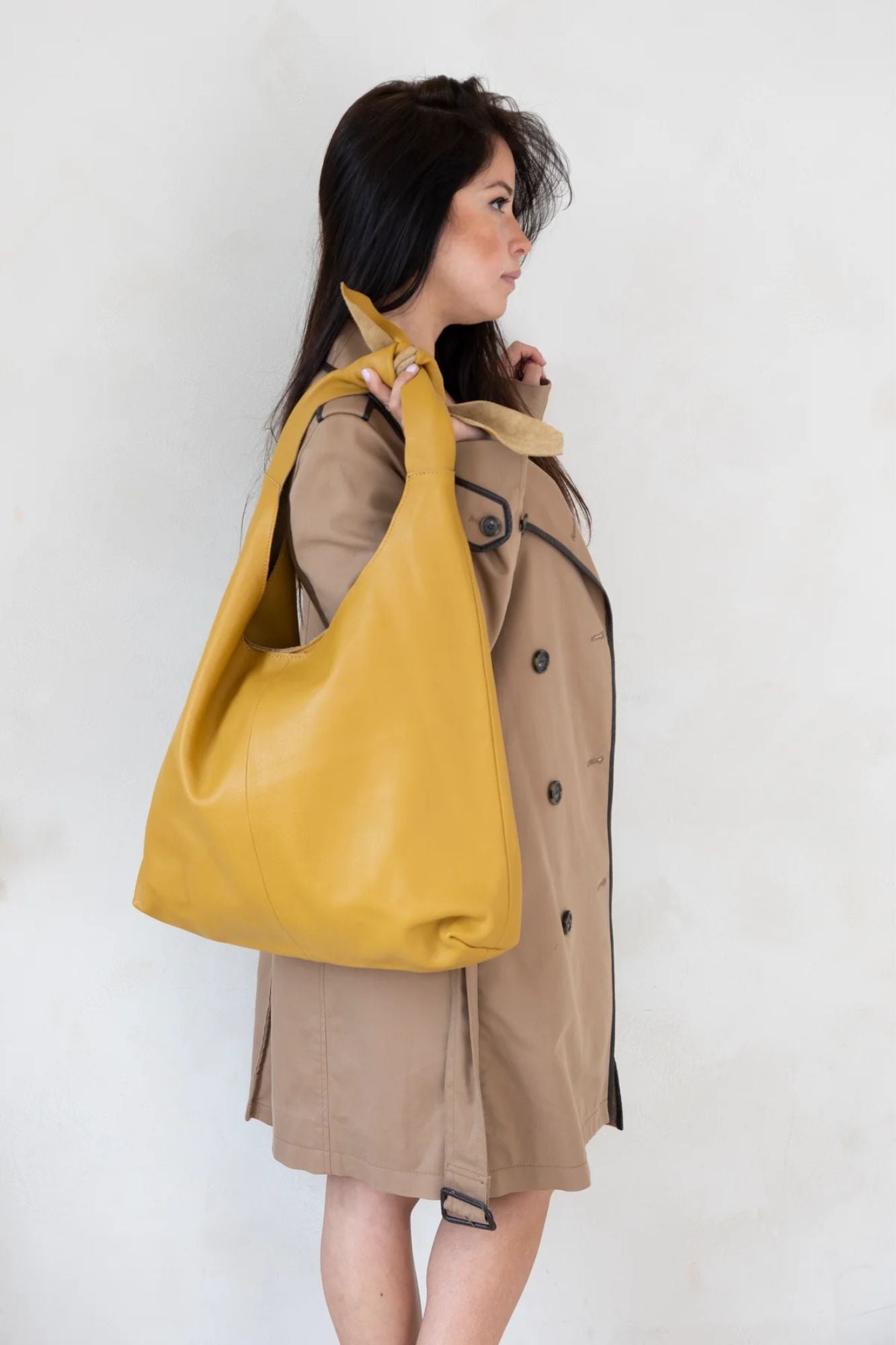 Knot Leather Shoulder Bag