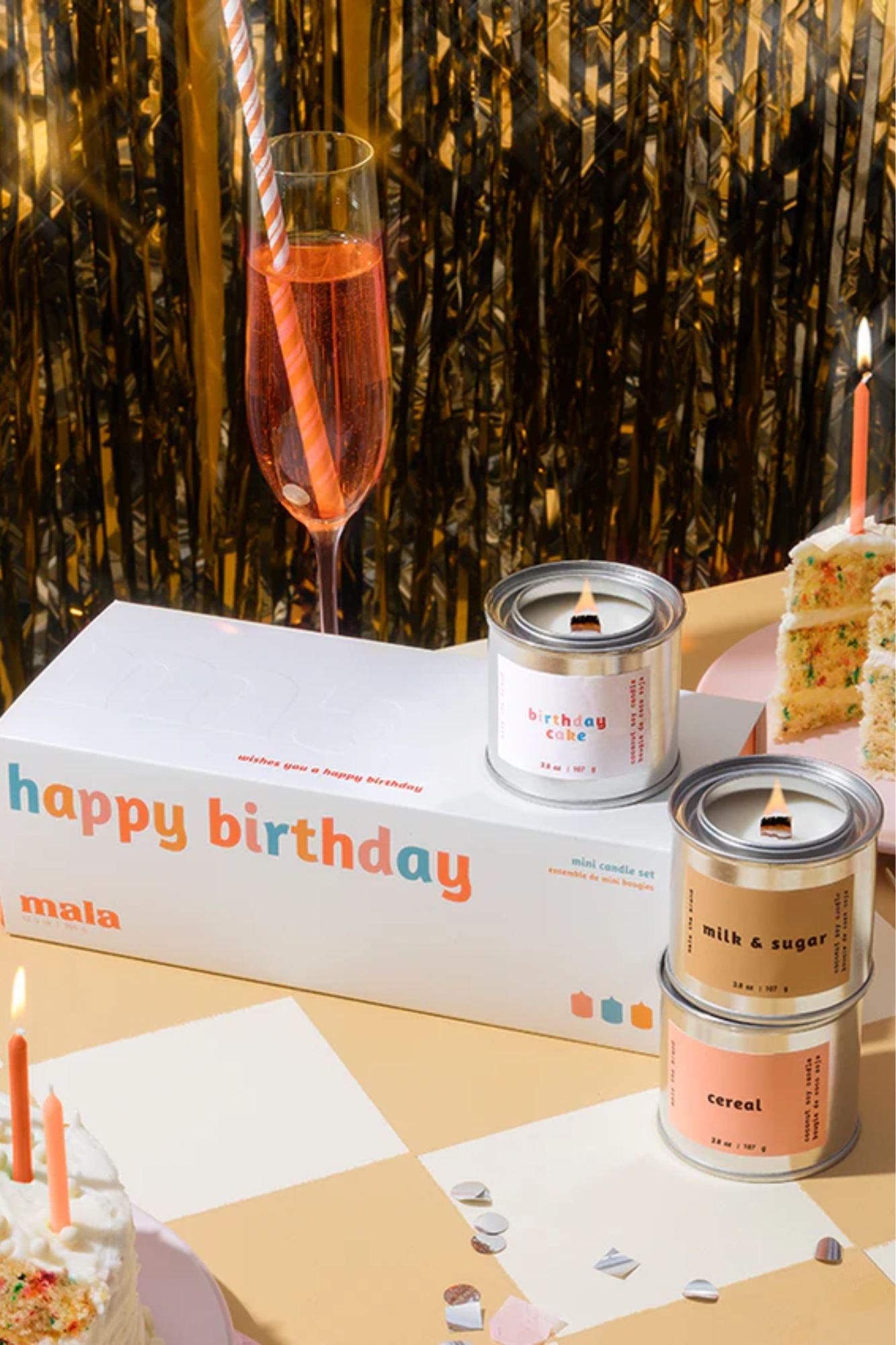 Happy Birthday Mini Candle Set