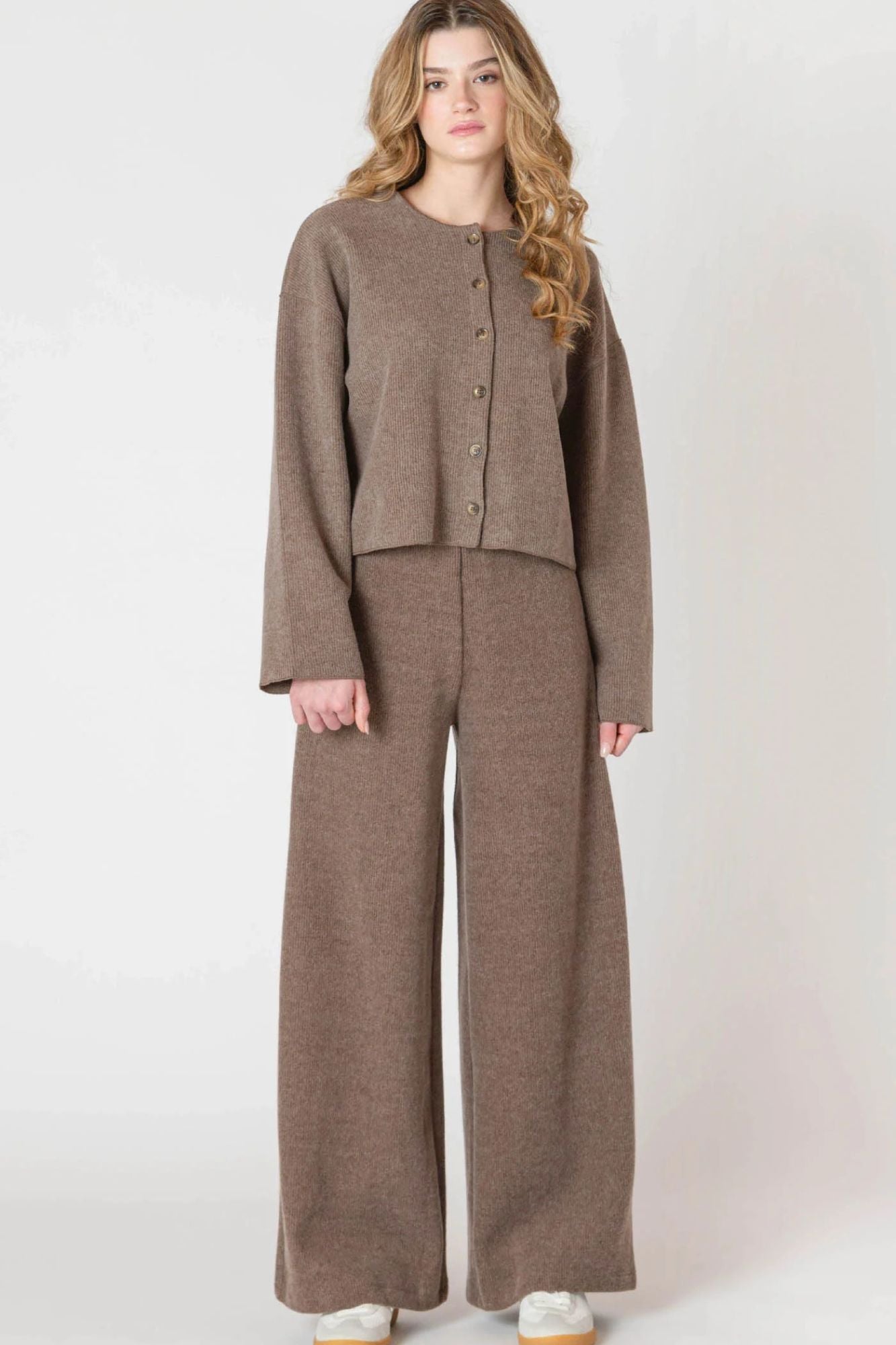 Wide Leg Ribbed Pant