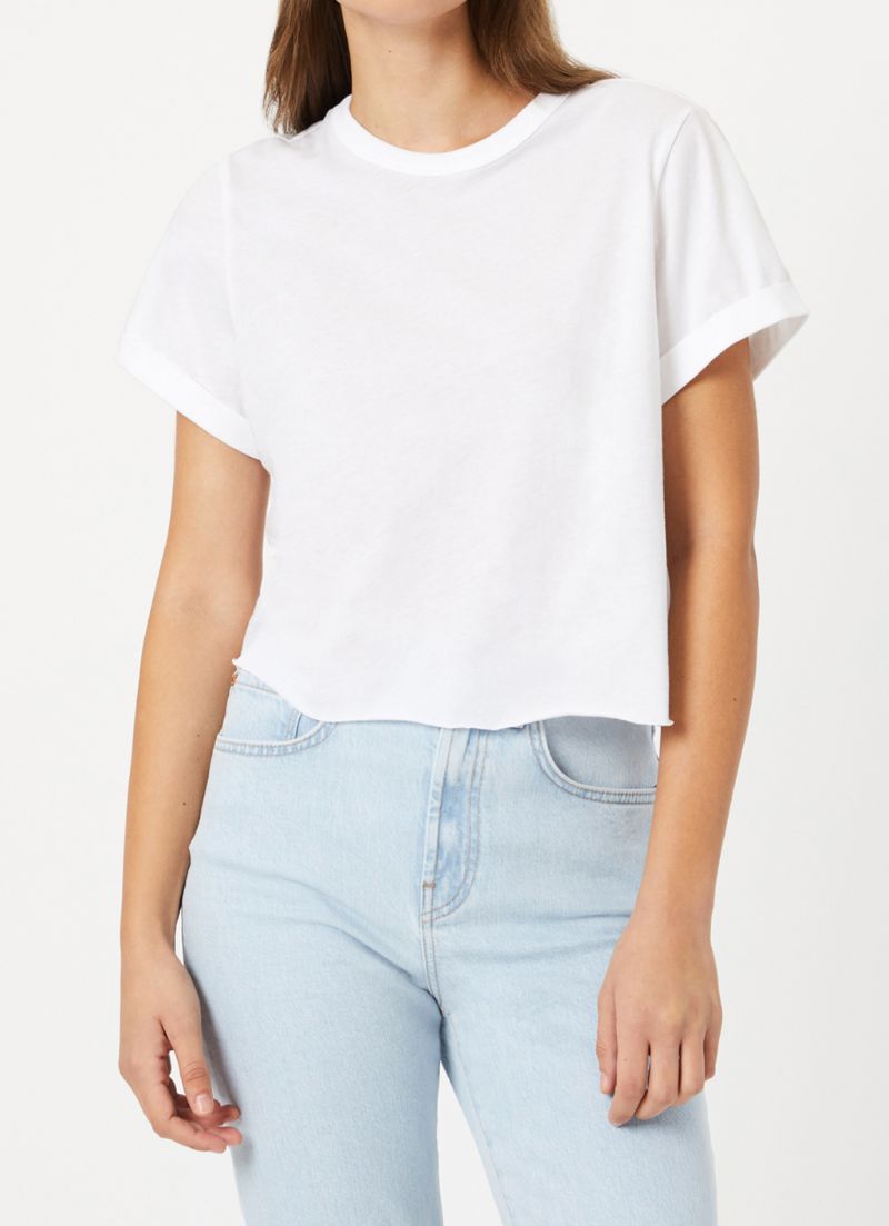 Short Sleeve Crop T-shirt White