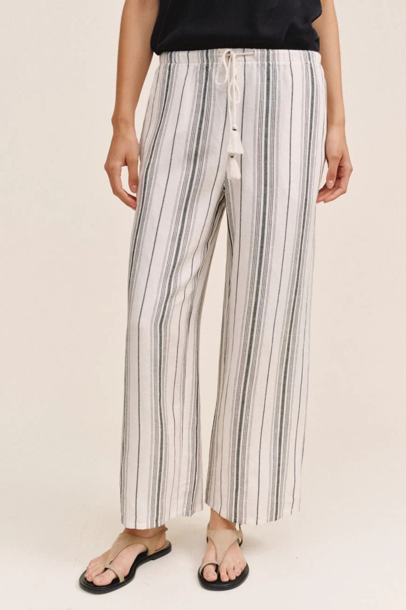 Tassel Cord Drawstring Crop
