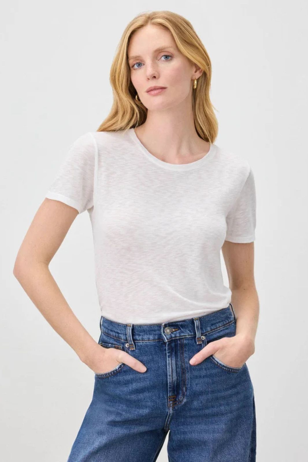 Zoe Slub Crew Neck Tee