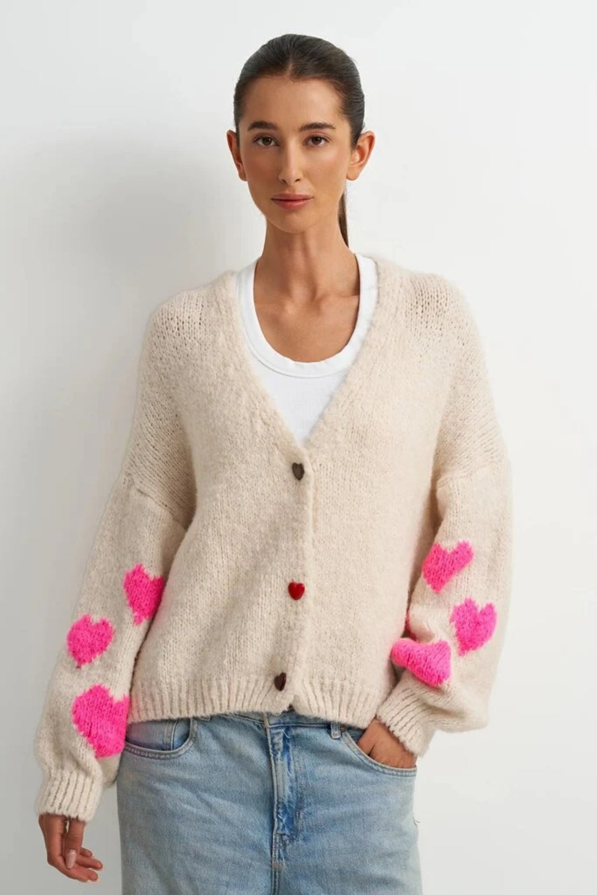 Heart Button Cardigan