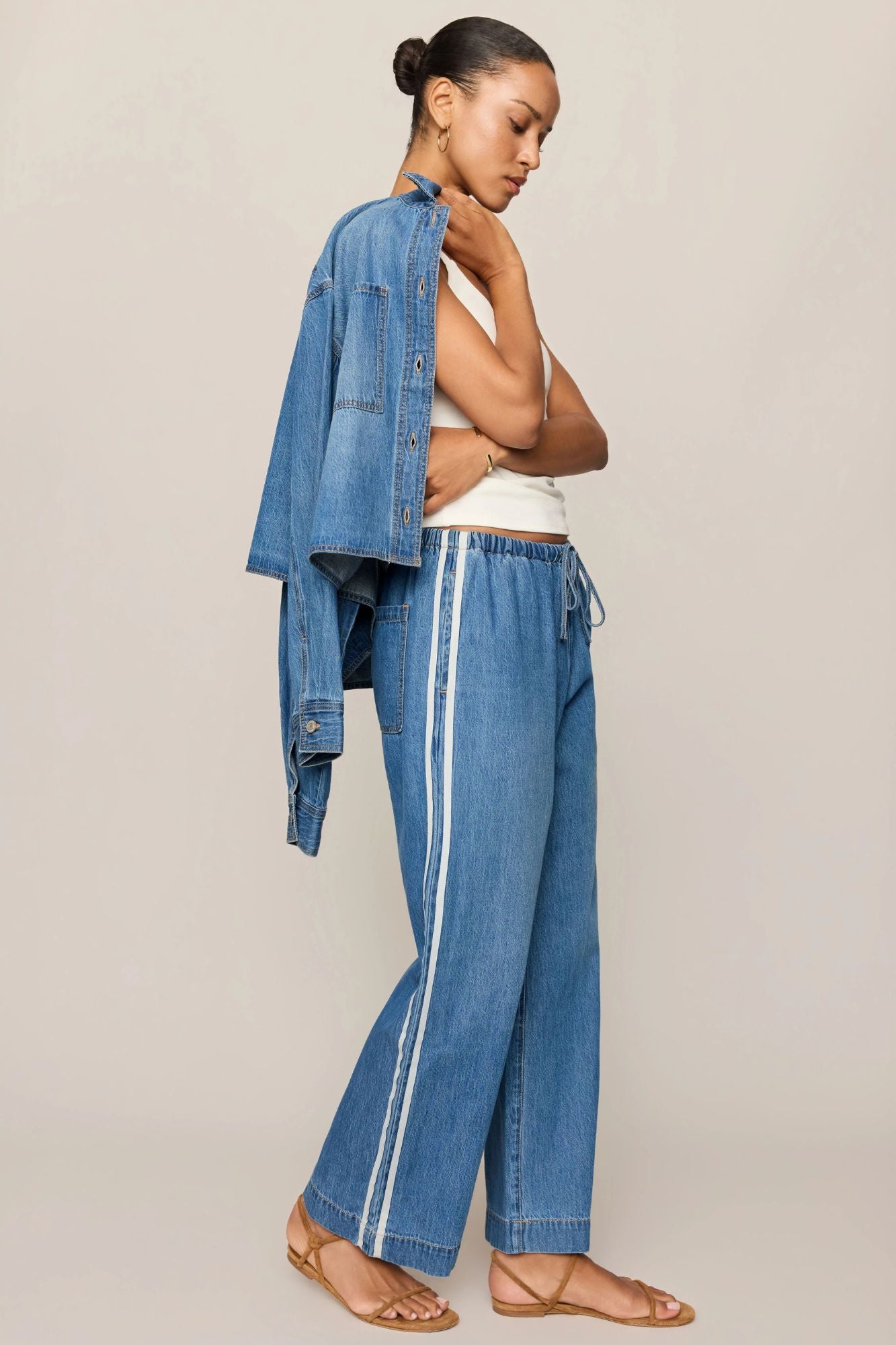 Sideline Denim Track Pant