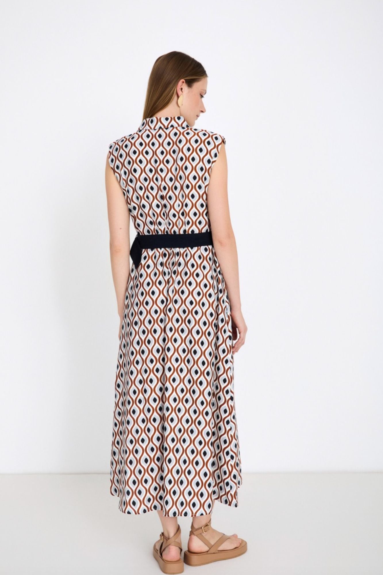 Retro Print Dress