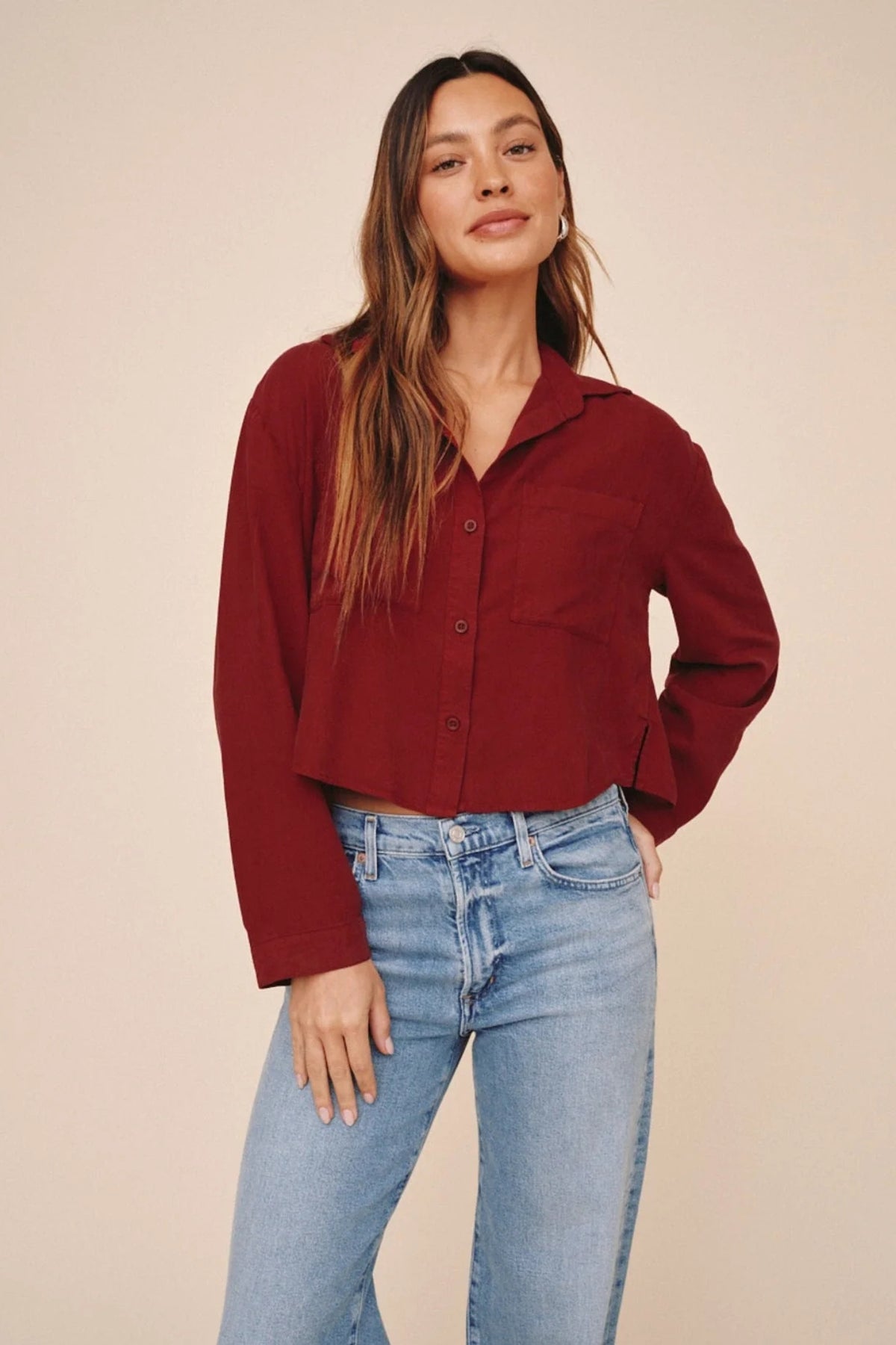 Cropped Button Down