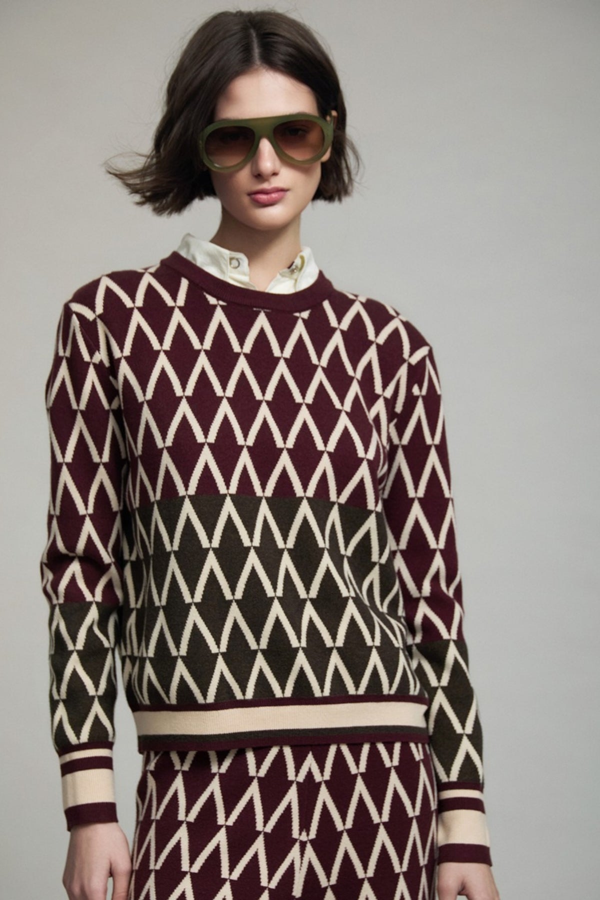 Jacquard Geometric Sweater