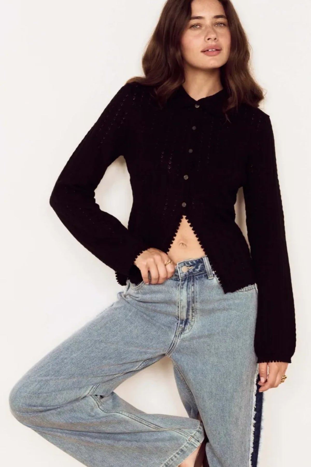 Hannah Pointelle Cardigan