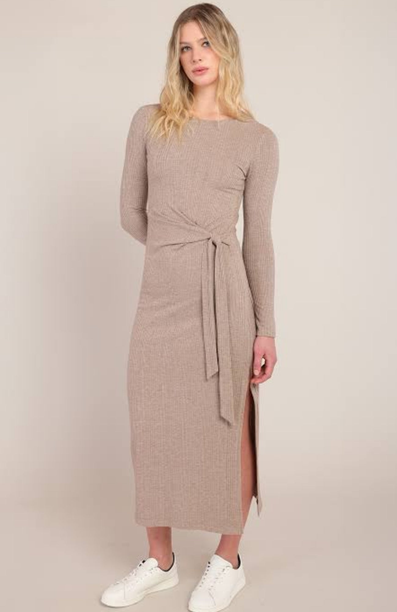 Knot Waist Long Dress