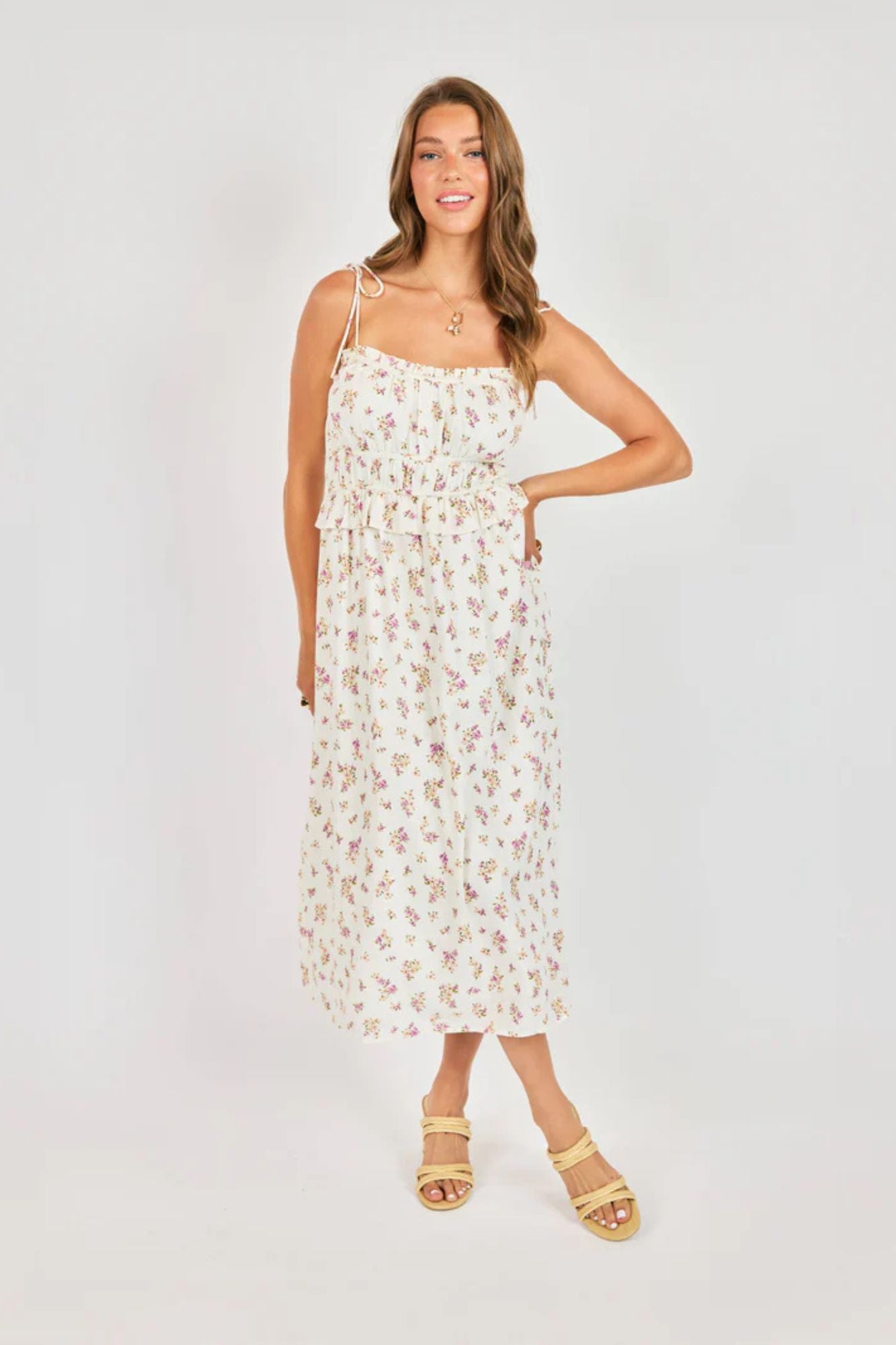 Bouquet Heart Midi Dress