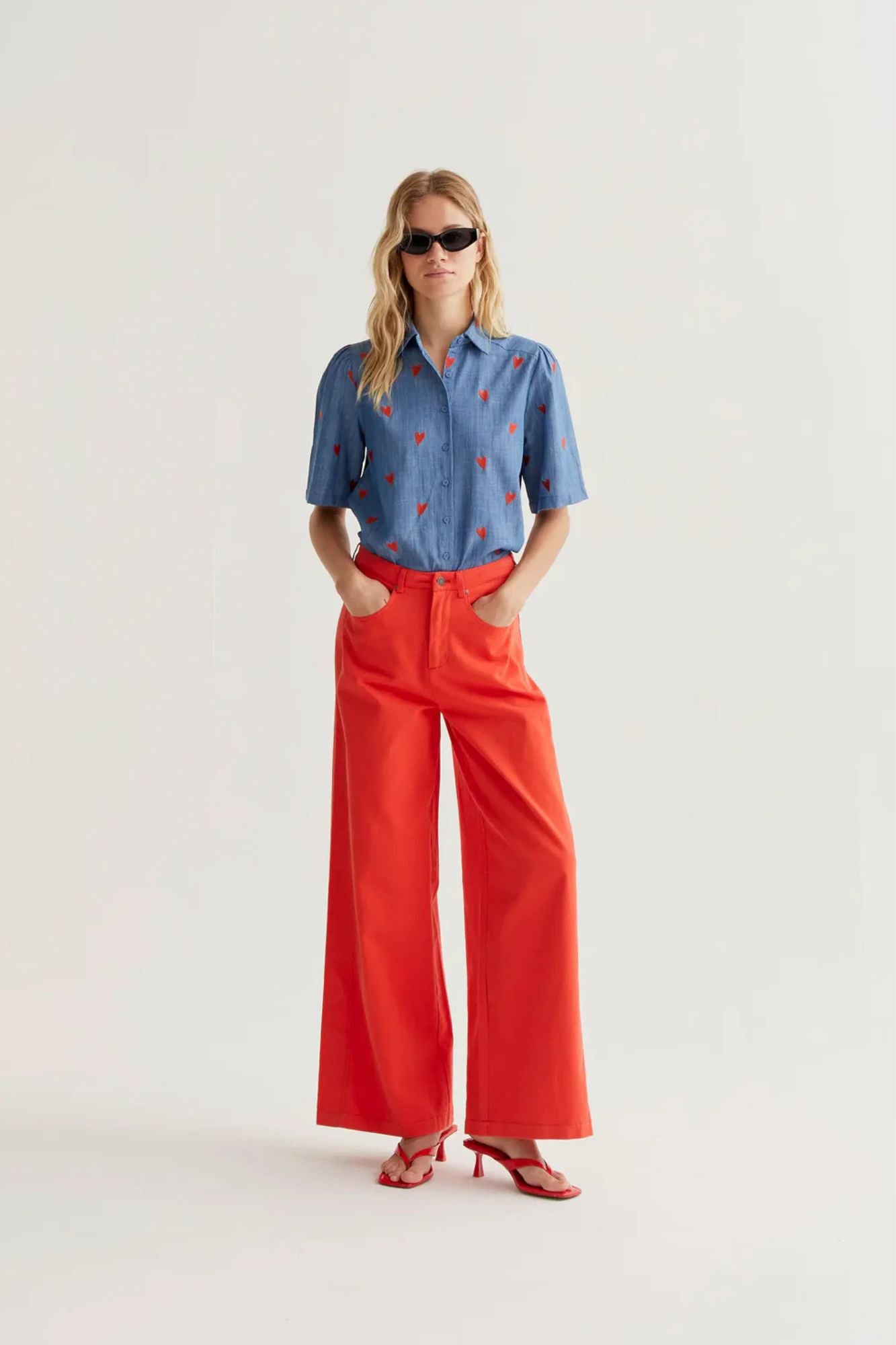 Chambray Hearts Shirt