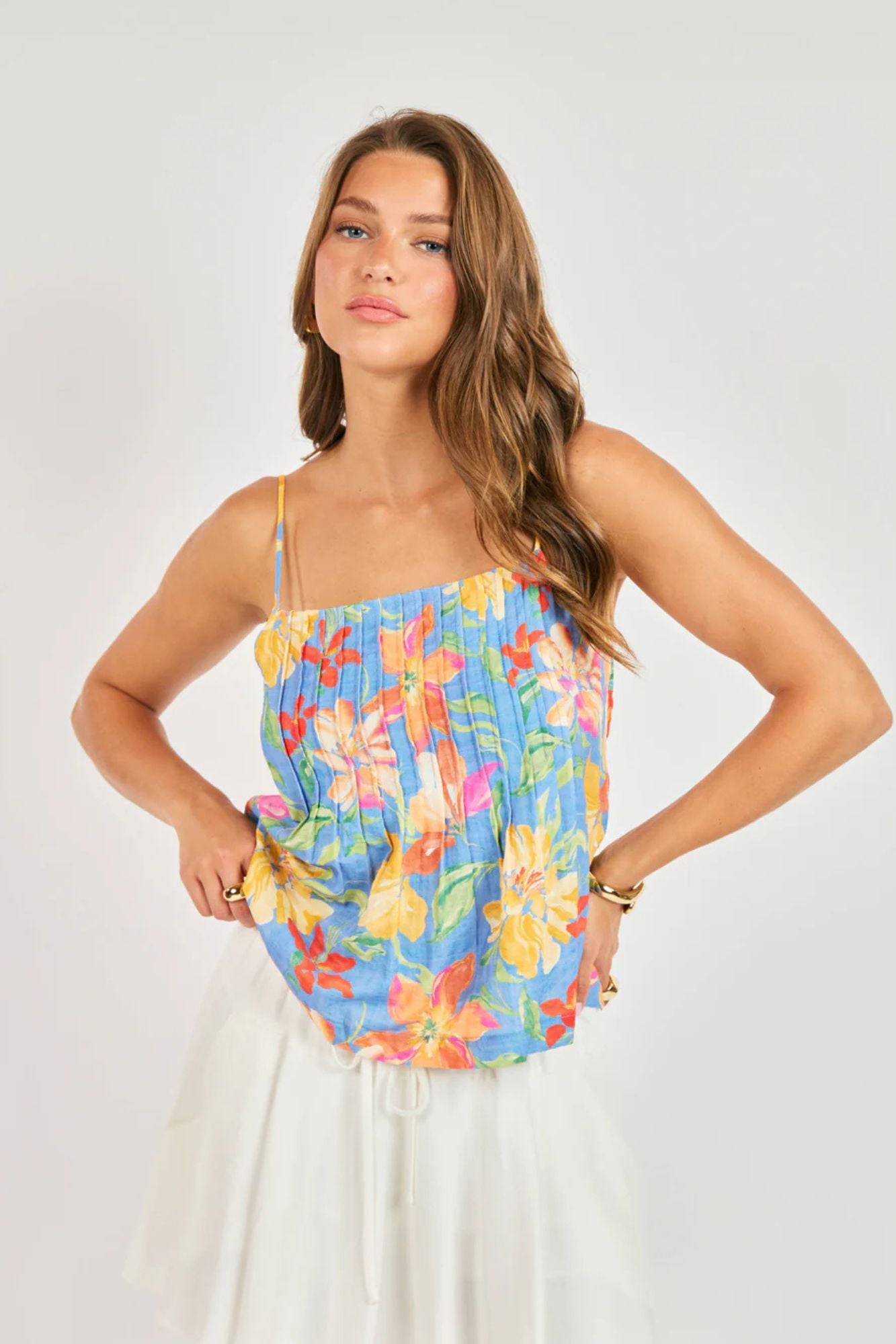 Beach Cowgirl Pleated Cami