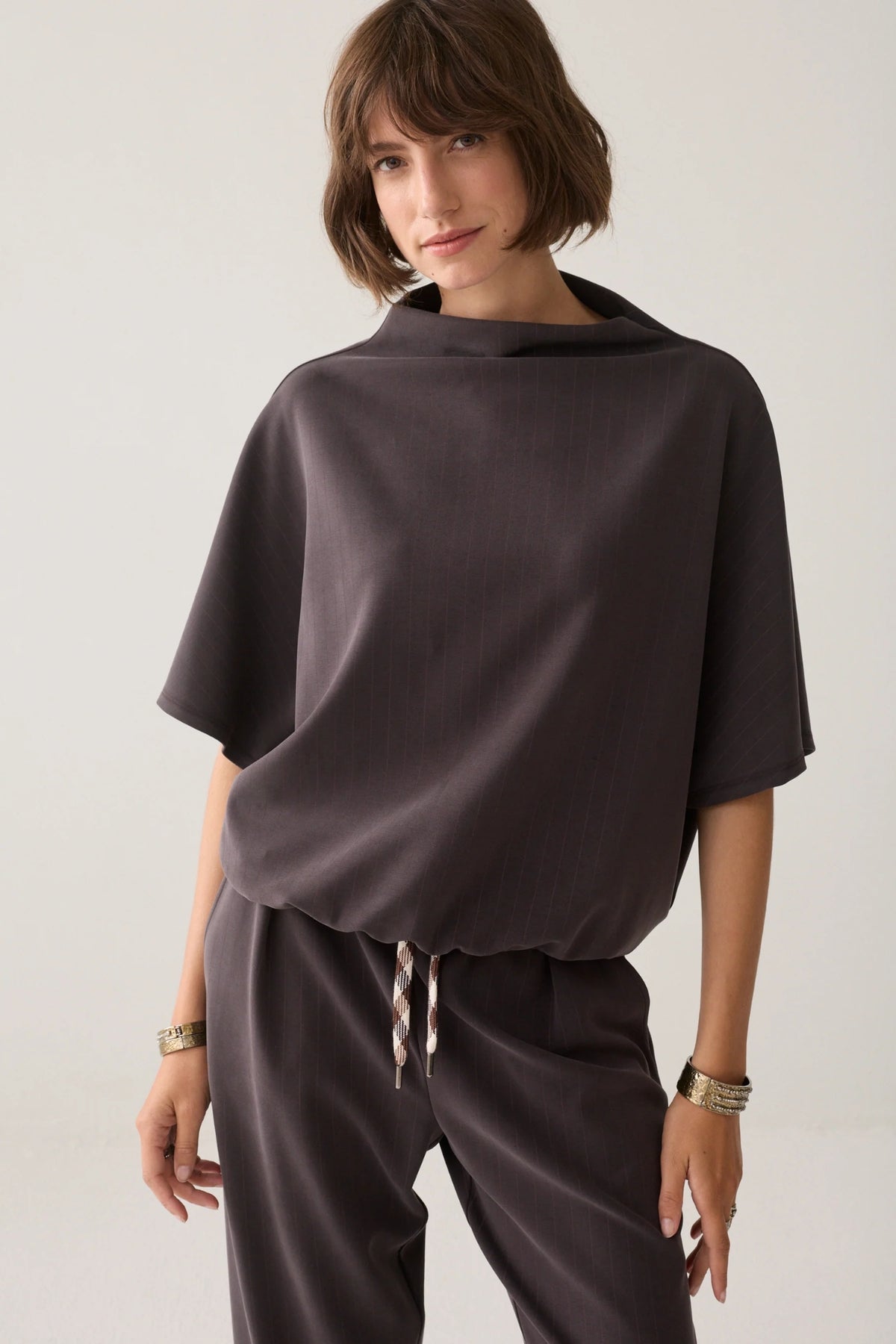Pinstripe Scuba Top