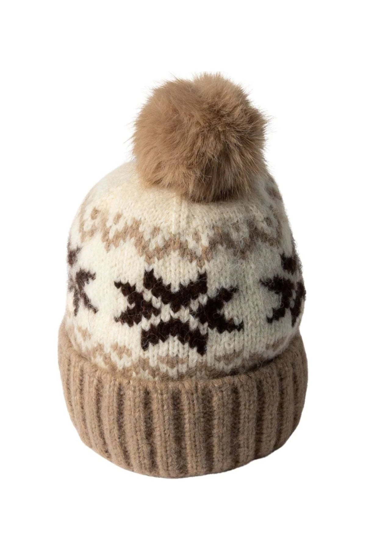 Lined Faux Fur Pom-Pom Hat