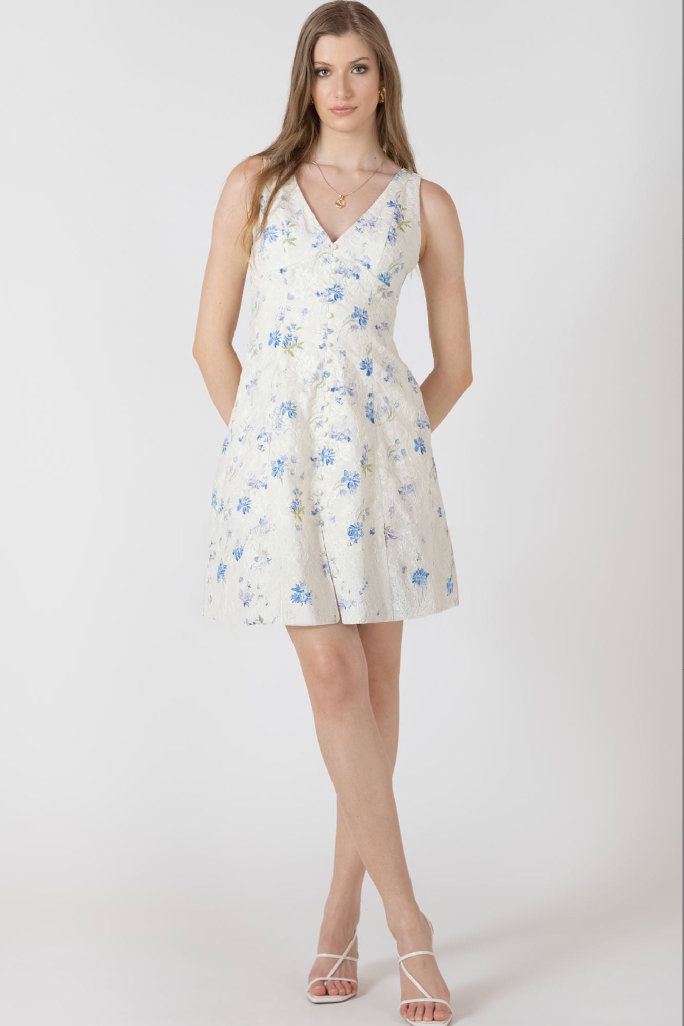 Embroidered Mini Dress