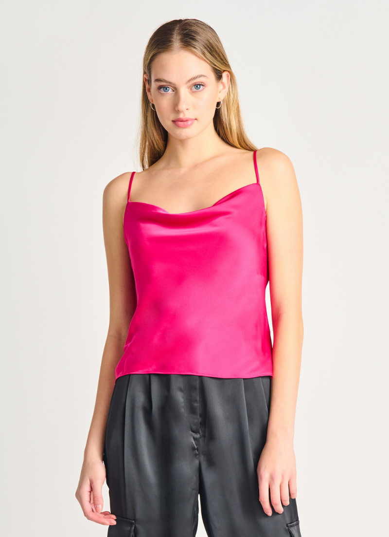 Drapeneck Satin Camisole