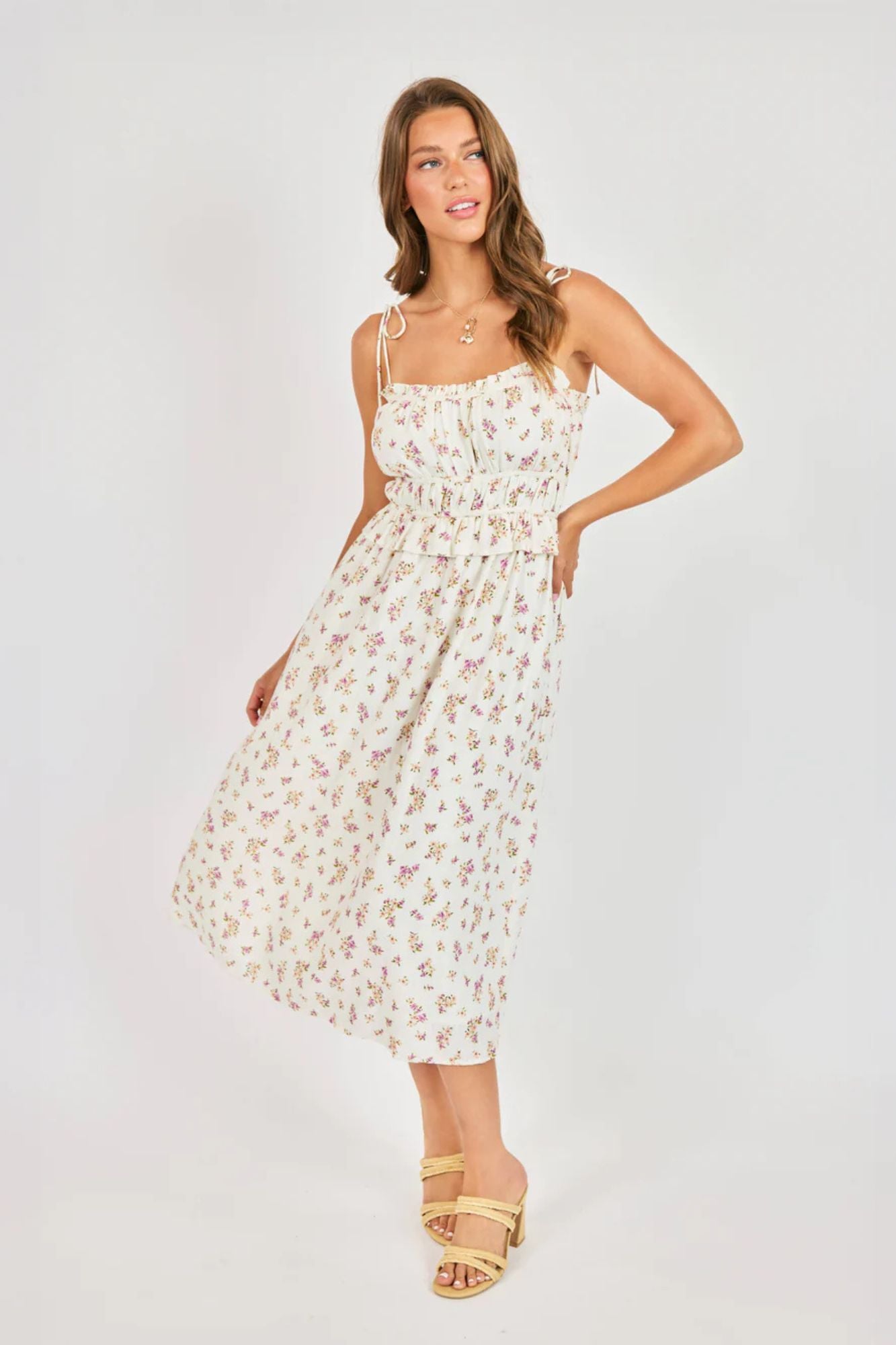 Bouquet Heart Midi Dress