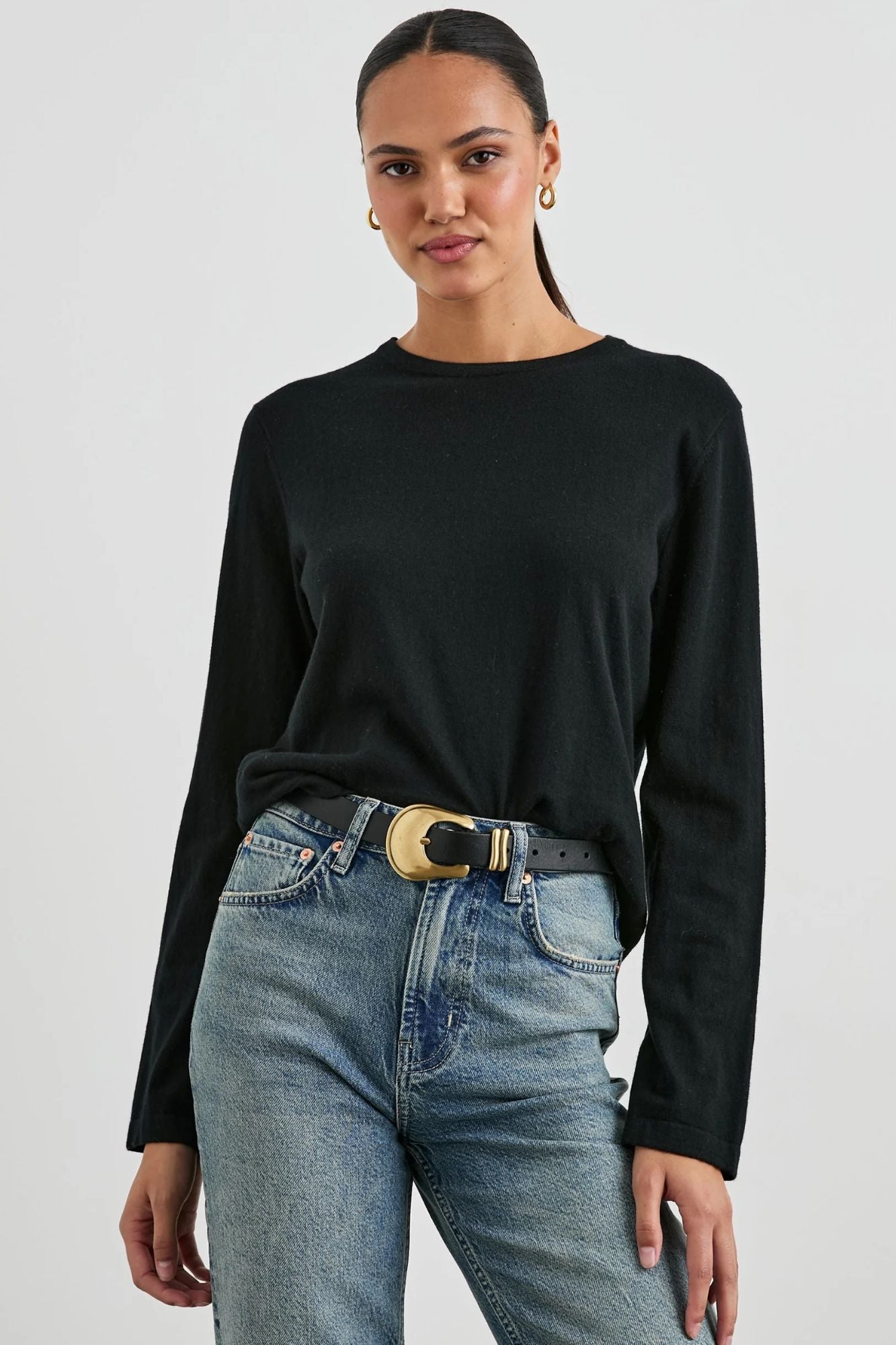 Cotton Cashmere Long Sleeve T-Shirt