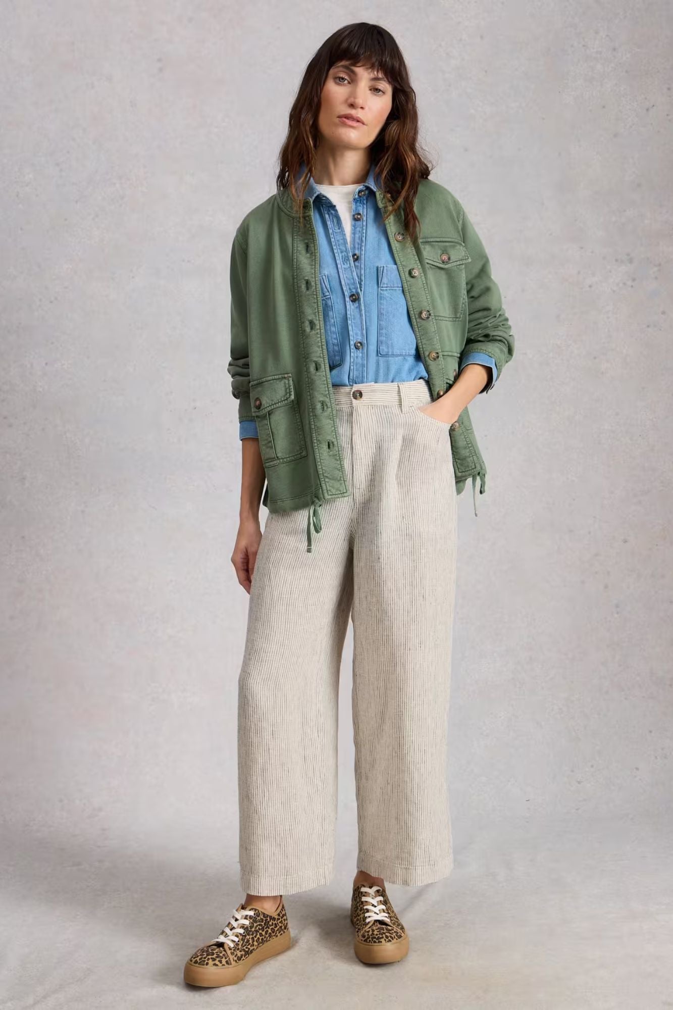 Tia Linen Wide Leg Crop