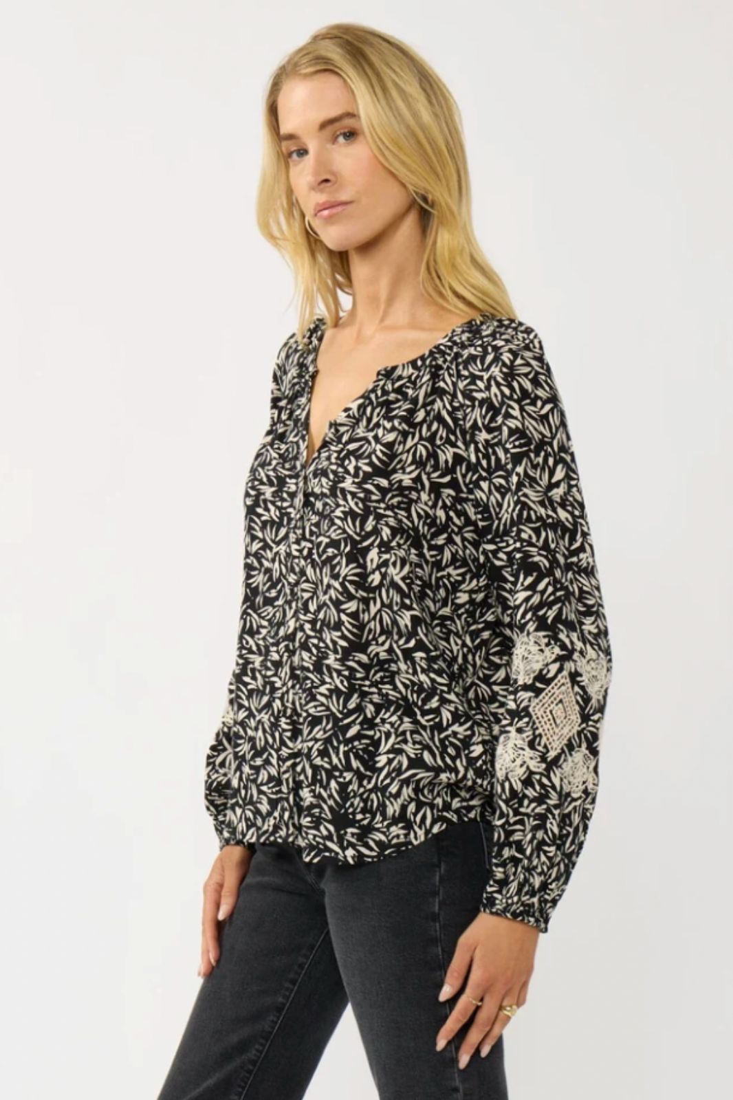 Raglan Button Down Blouse
