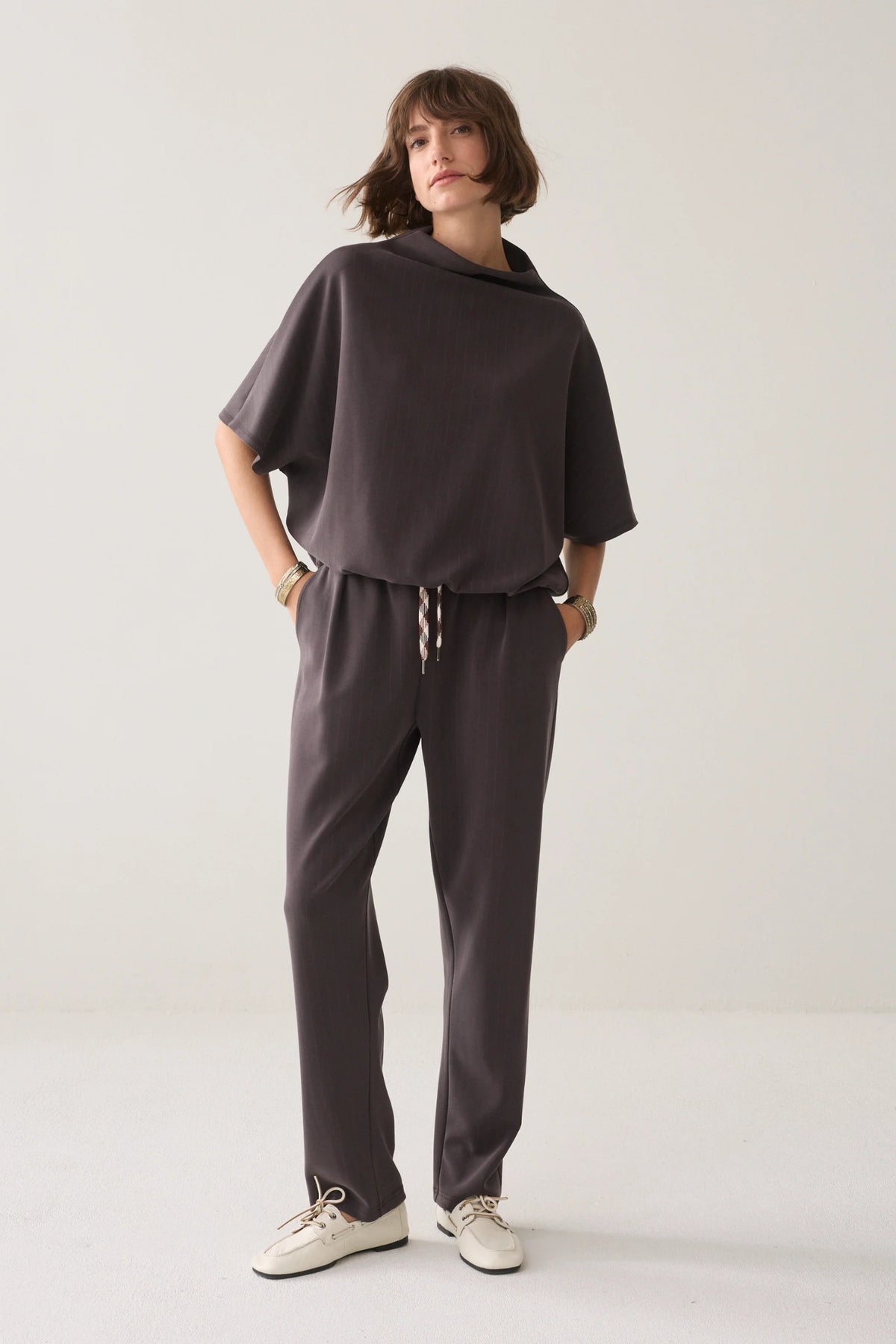 Pinstripe Scuba Top