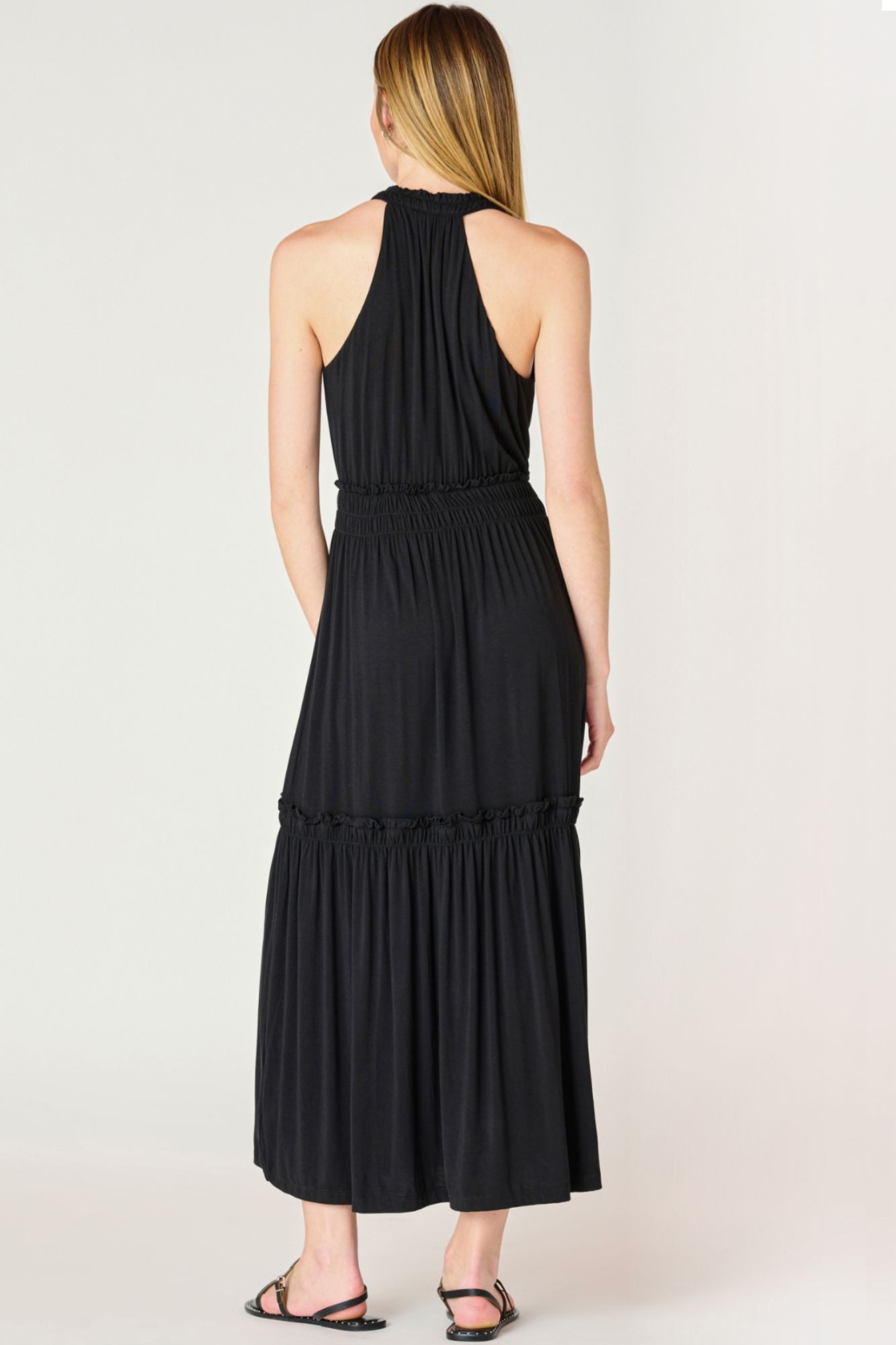 Soft Tiered Midi Dress