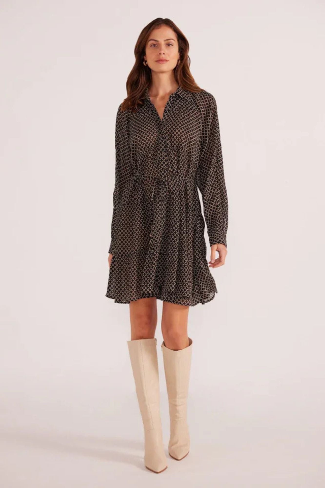 Lydia Tiered Shirt Dress