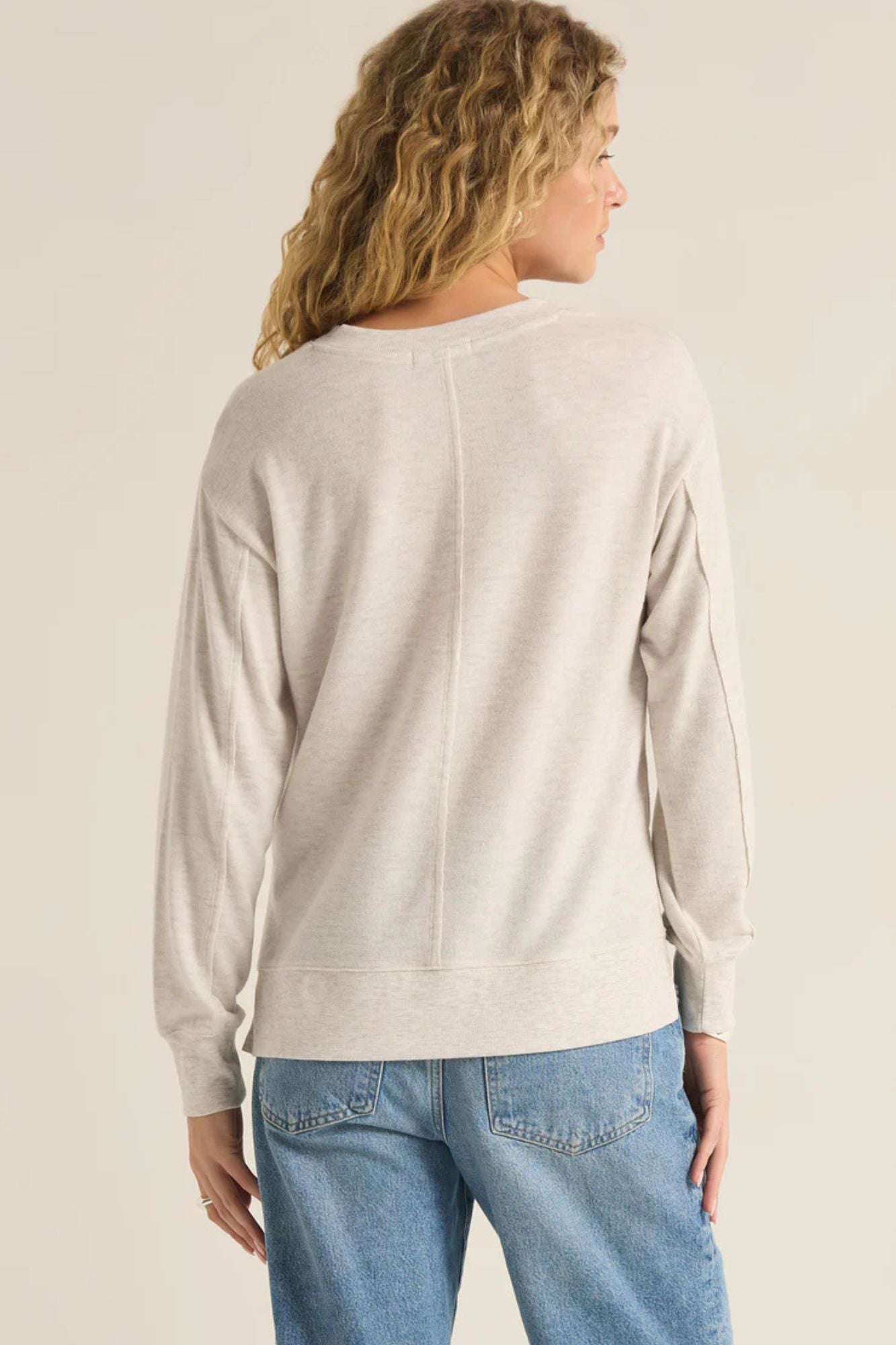 Wilder Cloud V Neck LS Top