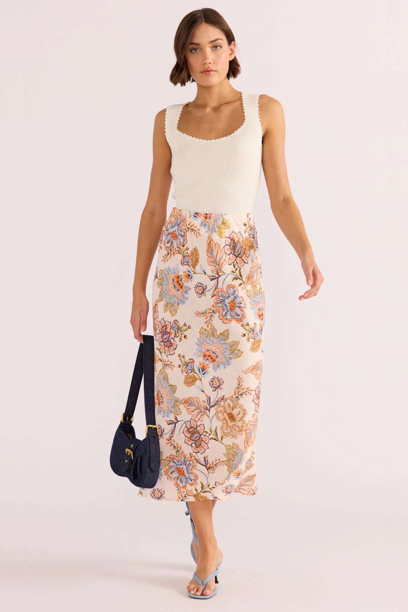 Marceline Bias Midi Skirt