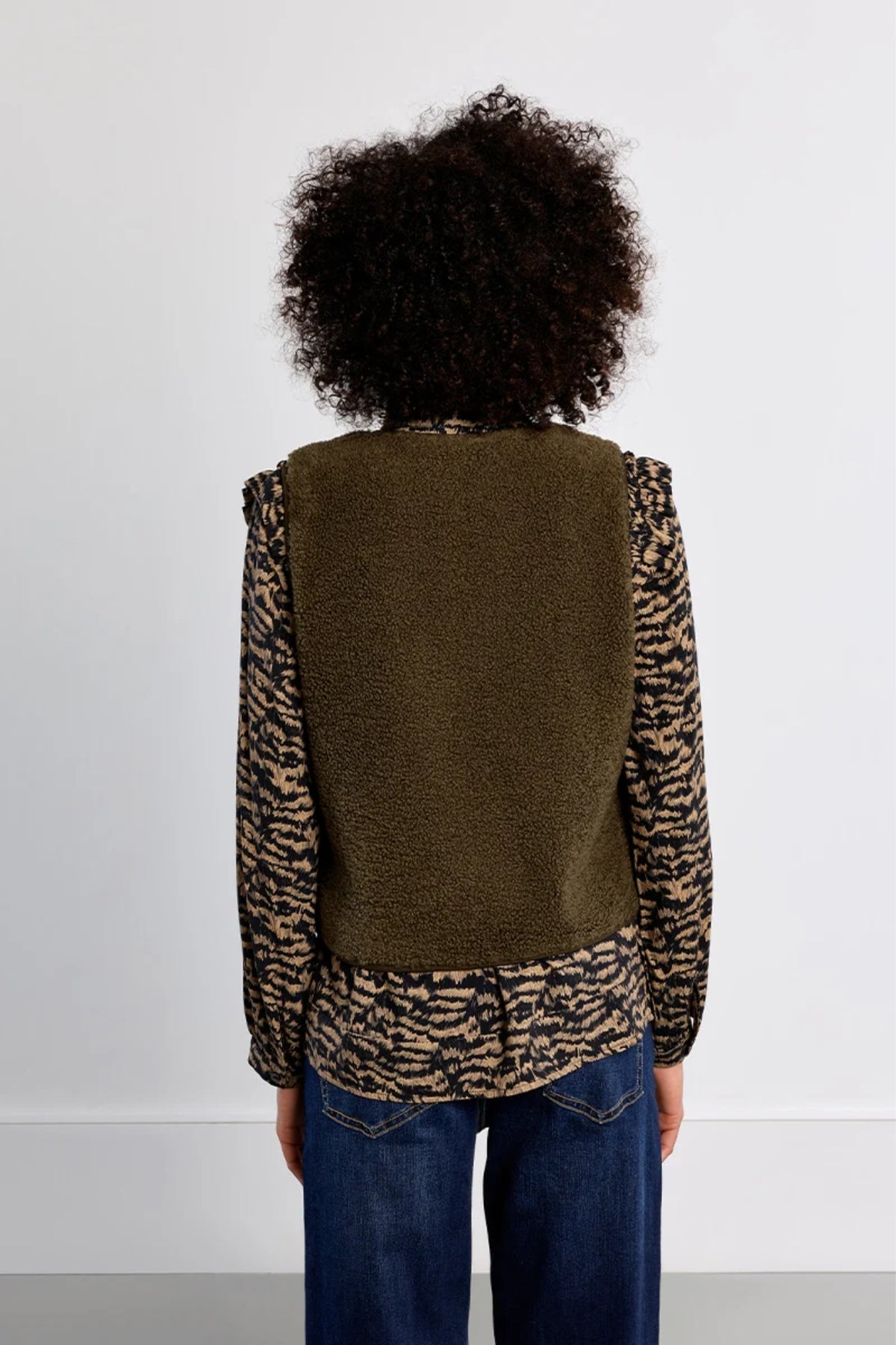 Faux Sheepskin Vest