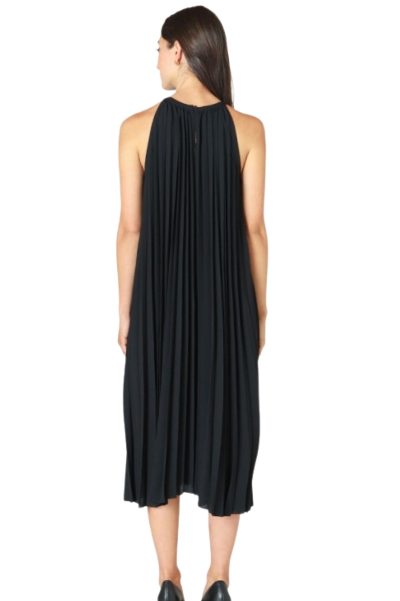 Pleated Halter Dress