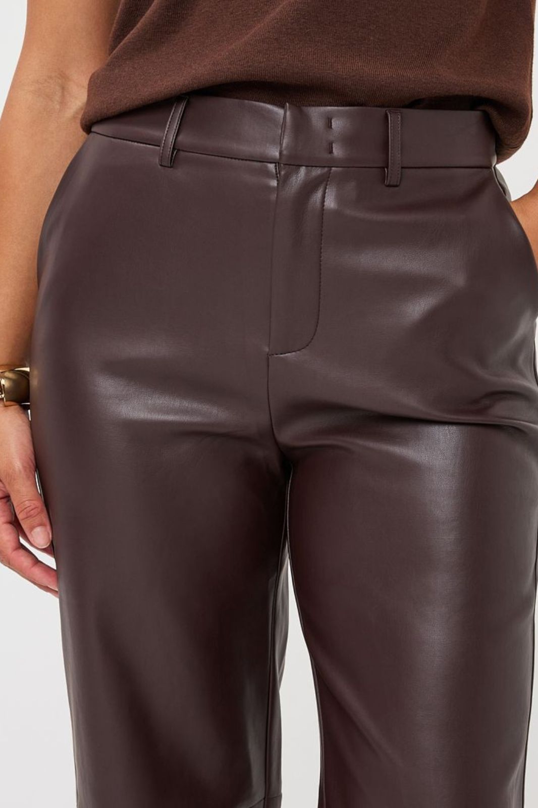 Faux Leather Trousers