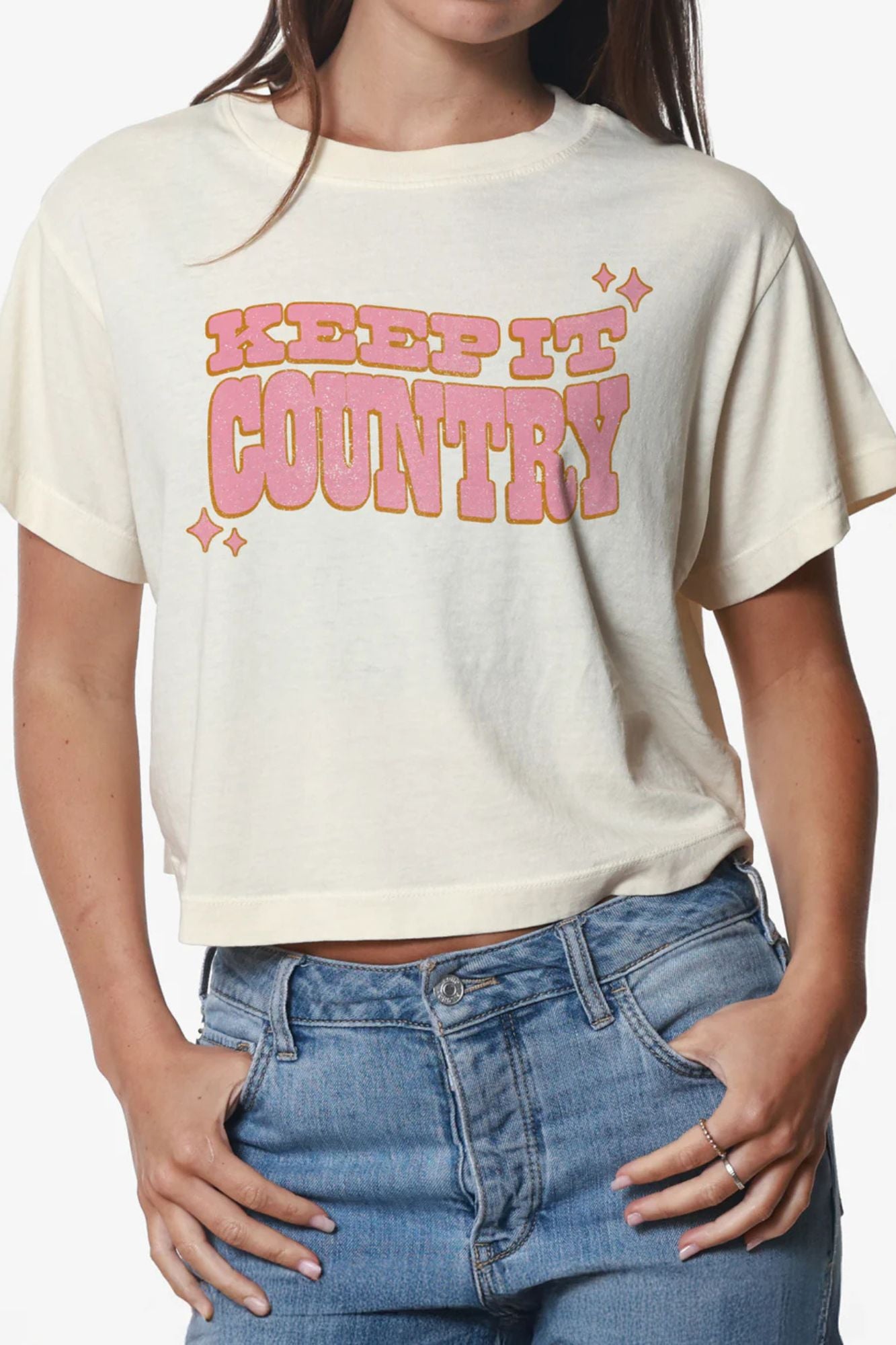 Keep It Country Oversized Crop Tee